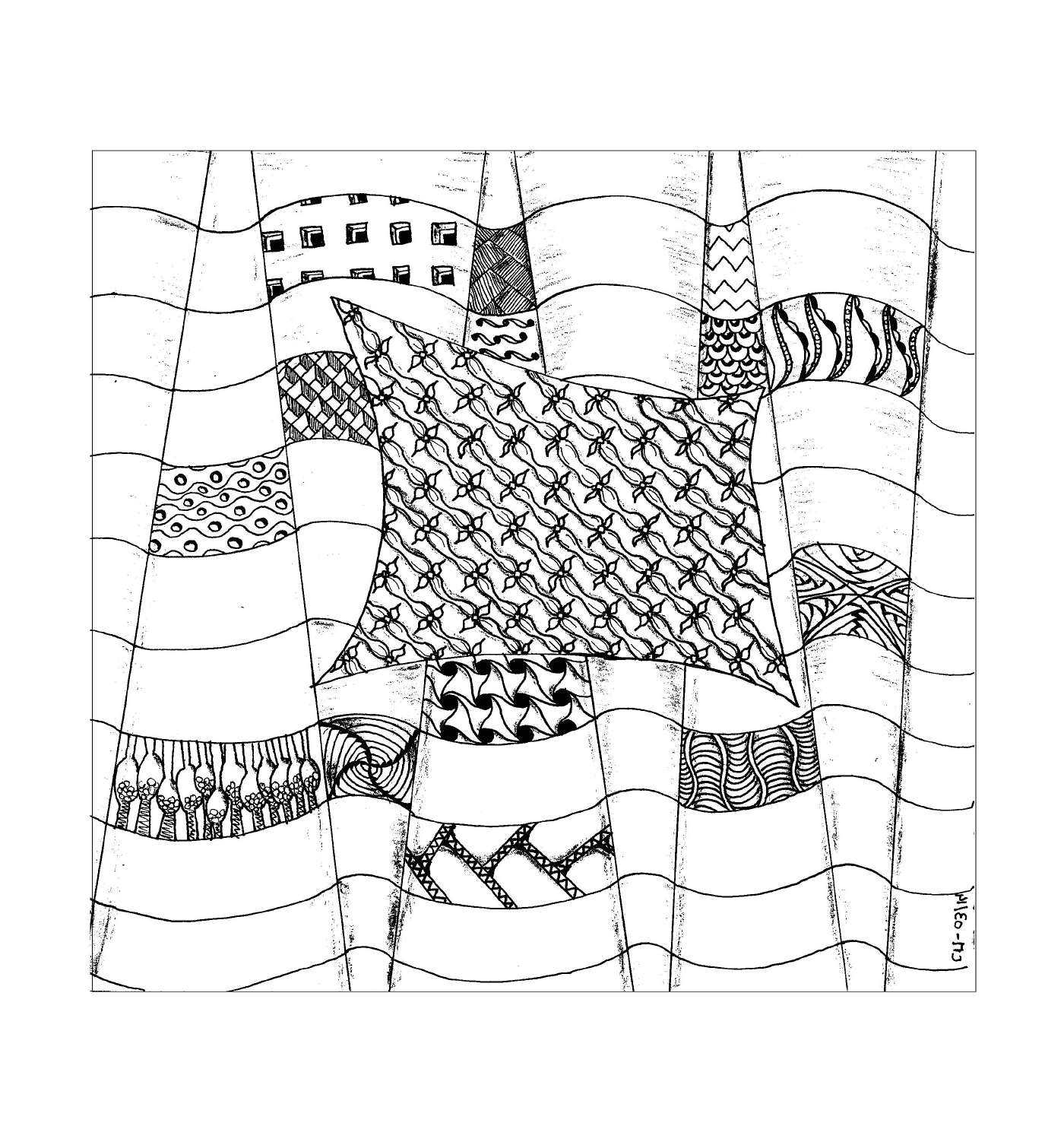 coloriage adulte zentangle by cathym 25