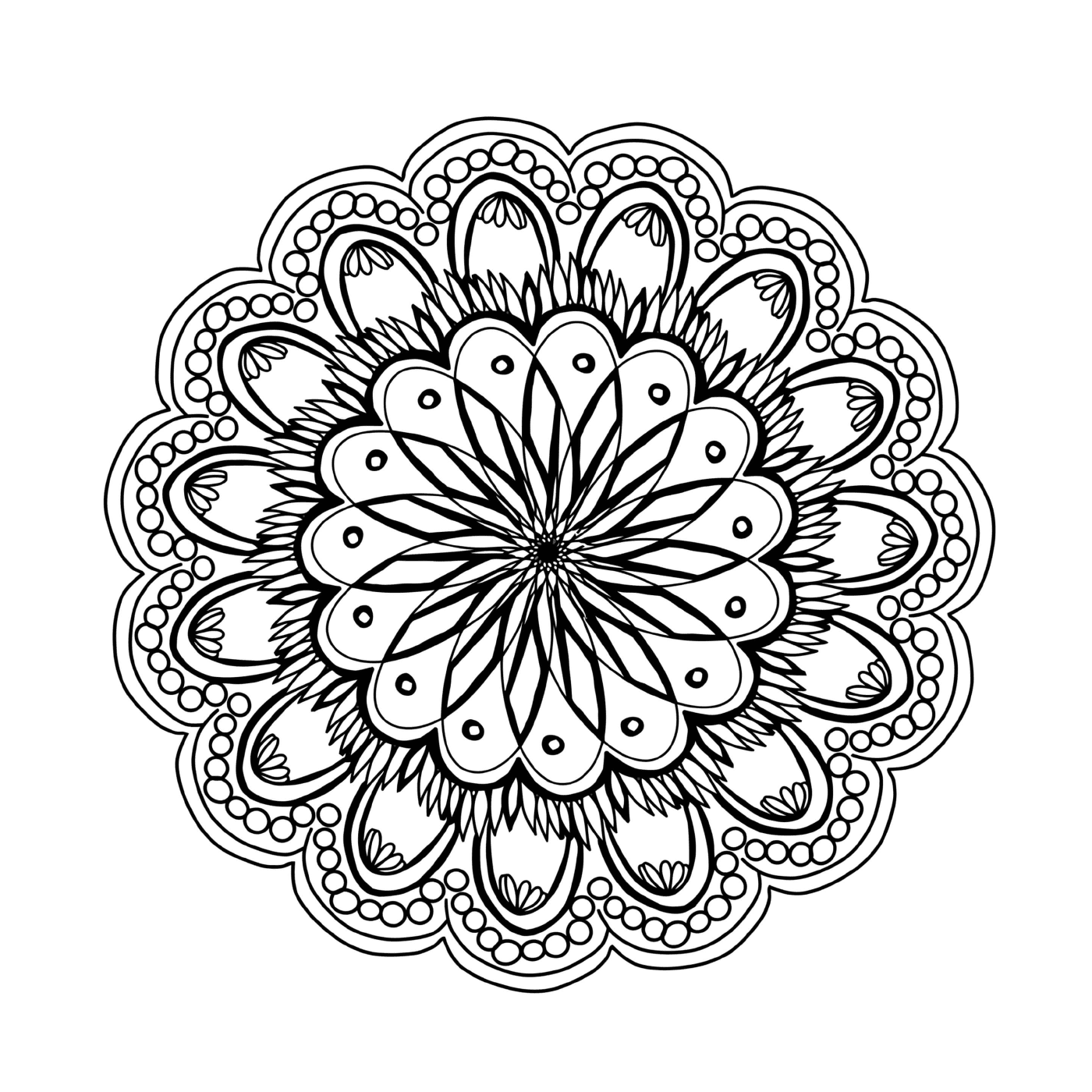   Une fleur avec un motif circulaire 