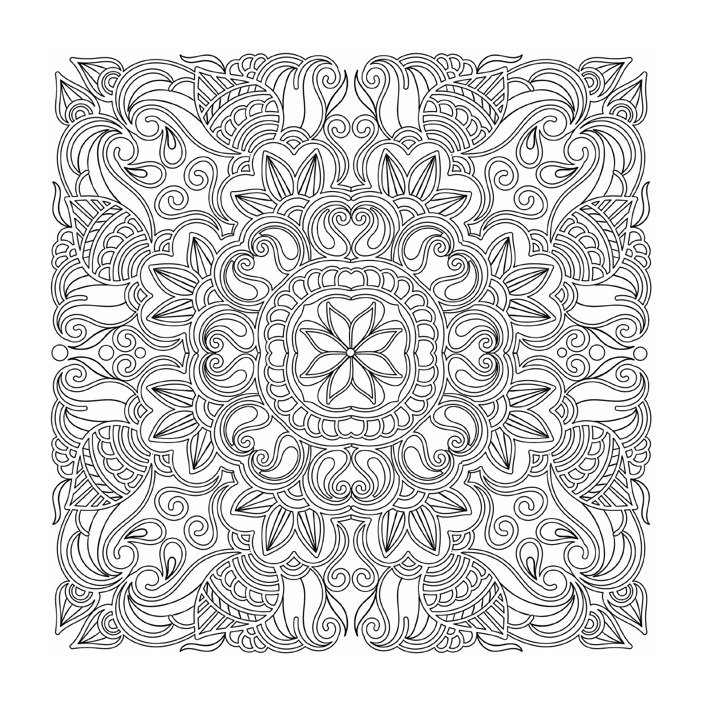   Mandala - Doodle complexe 