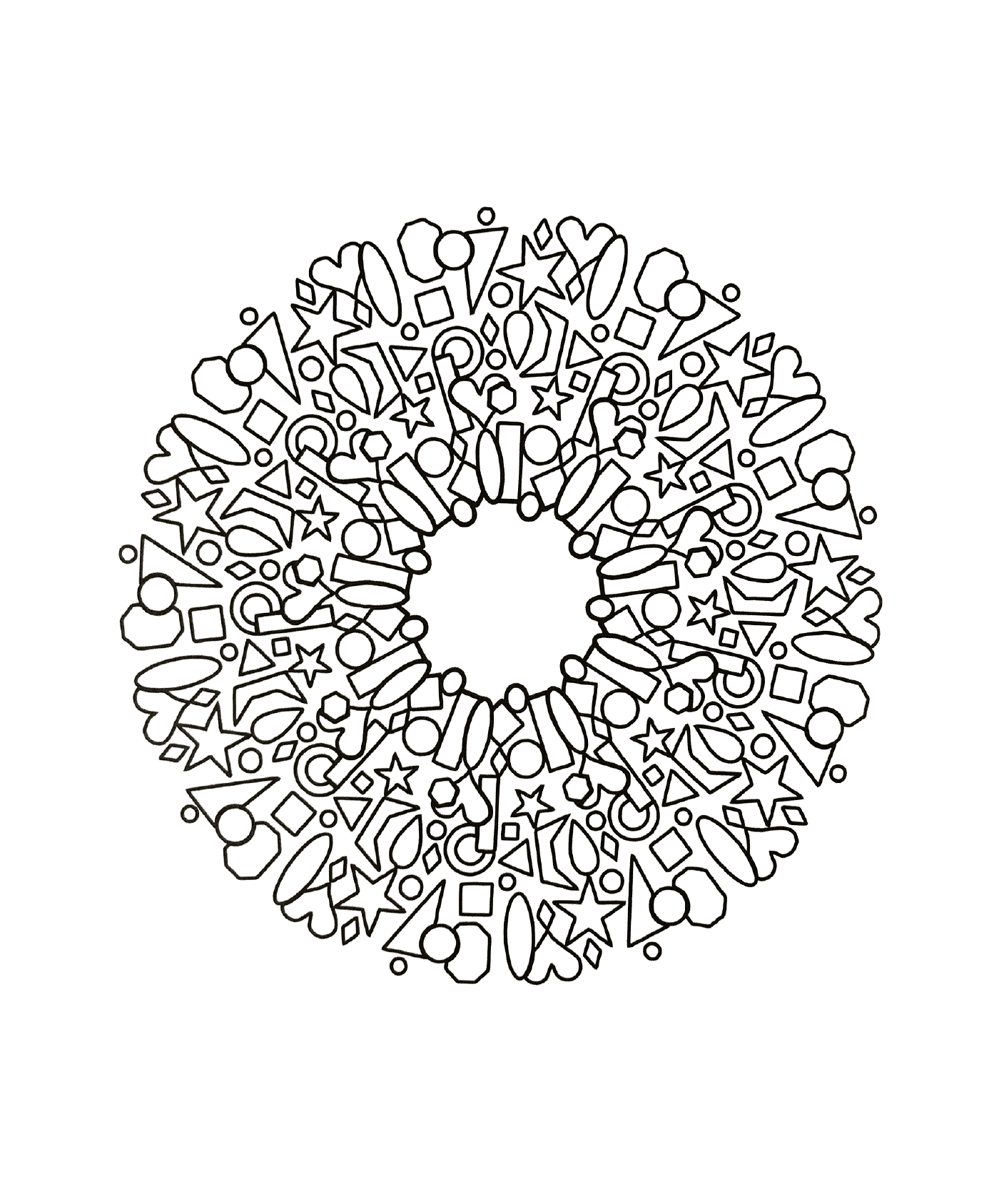   Modèle circulaire de formes variées 