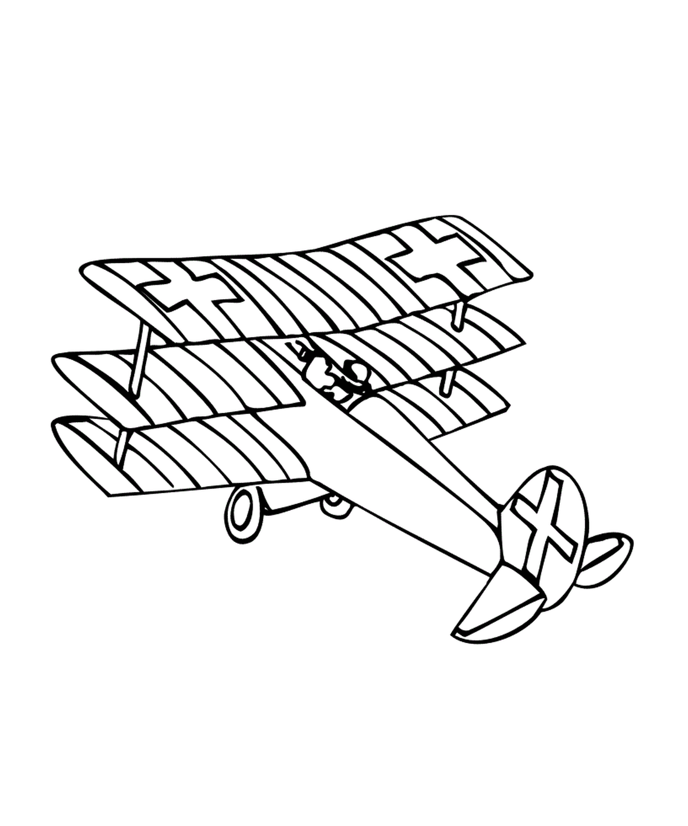   Un avion est dessiné 