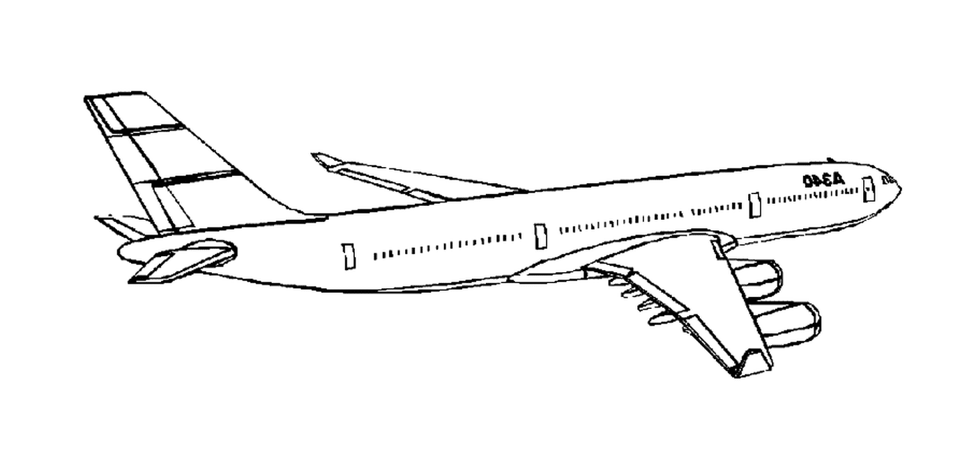   Un avion sur fond blanc 