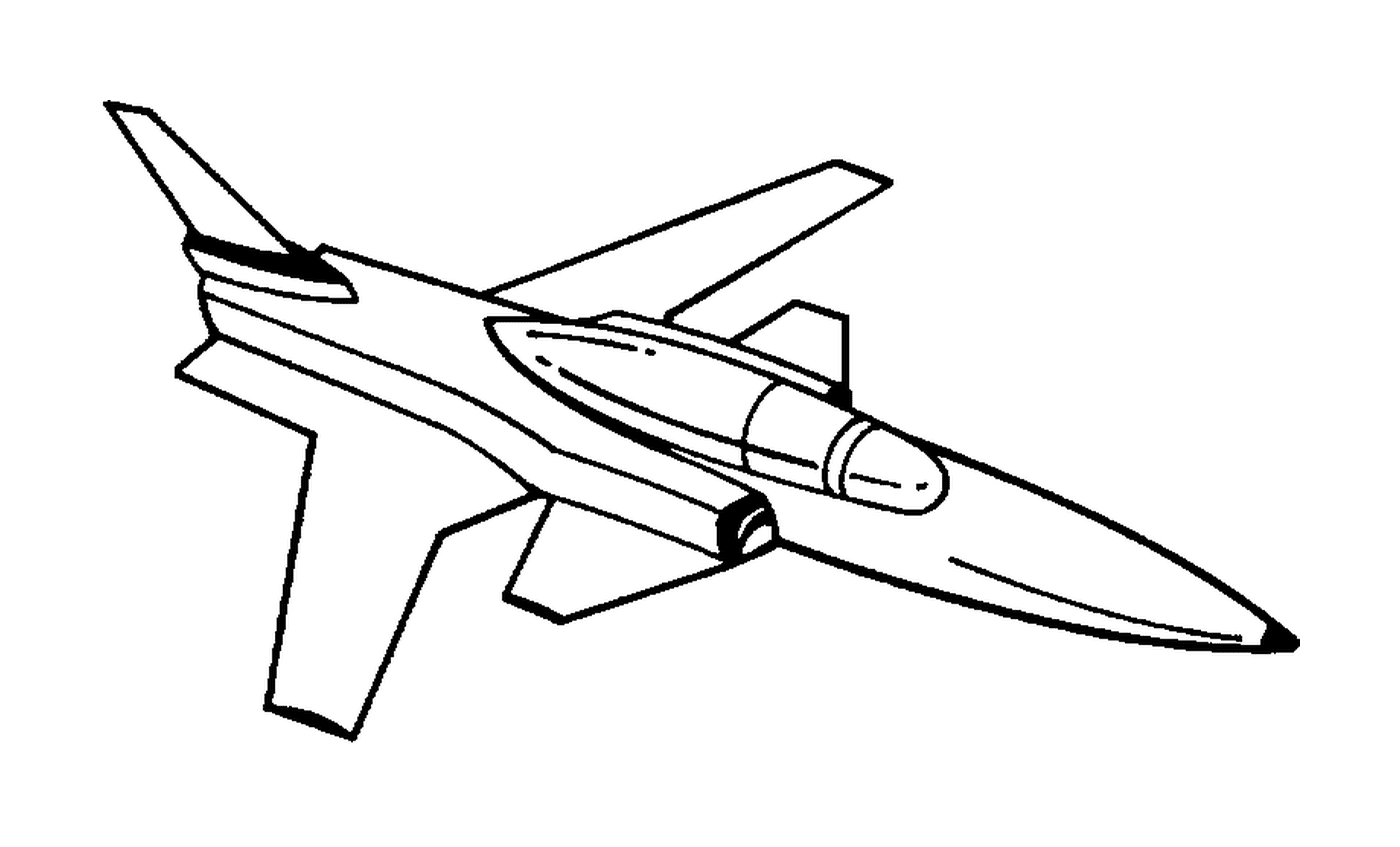   Un avion de chasse à réaction 