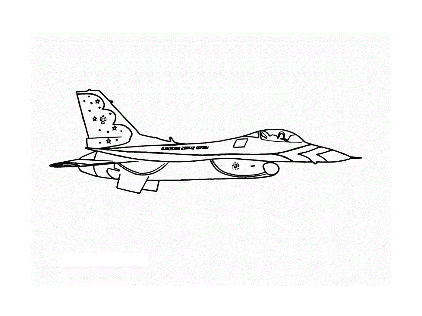  Un avion de guerre est dessiné 