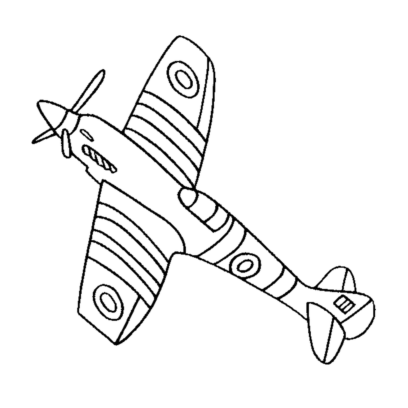   Un avion est dessiné 