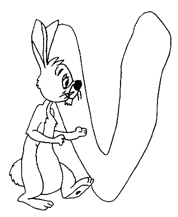   Un lapin Coco avec la lettre V 