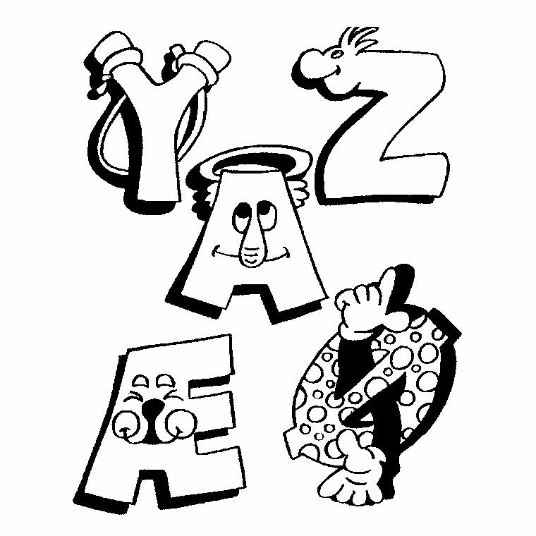   Un ensemble de quatre personnages de dessin animé dessinés 