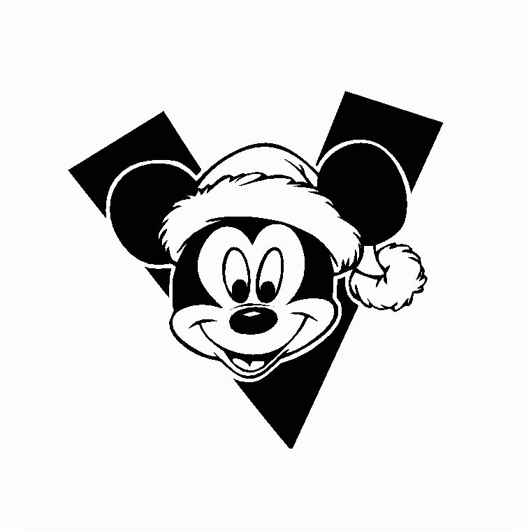   Mickey Mouse portant un chapeau de Père Noël 