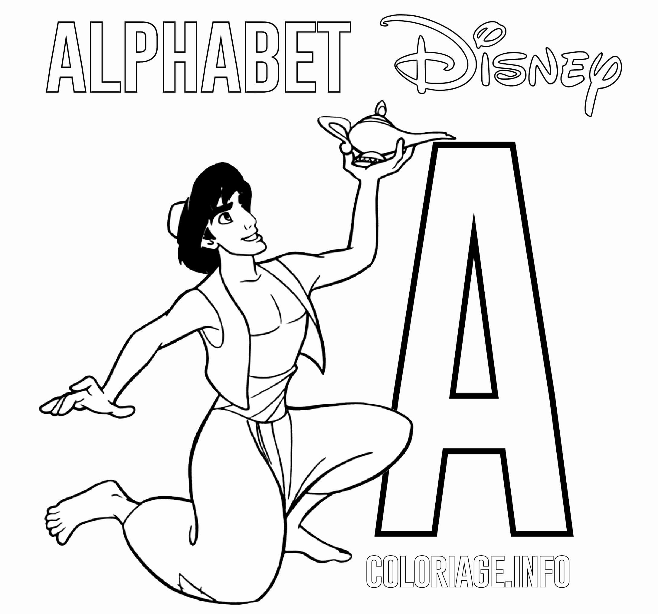   La lettre A est pour Aladdin 