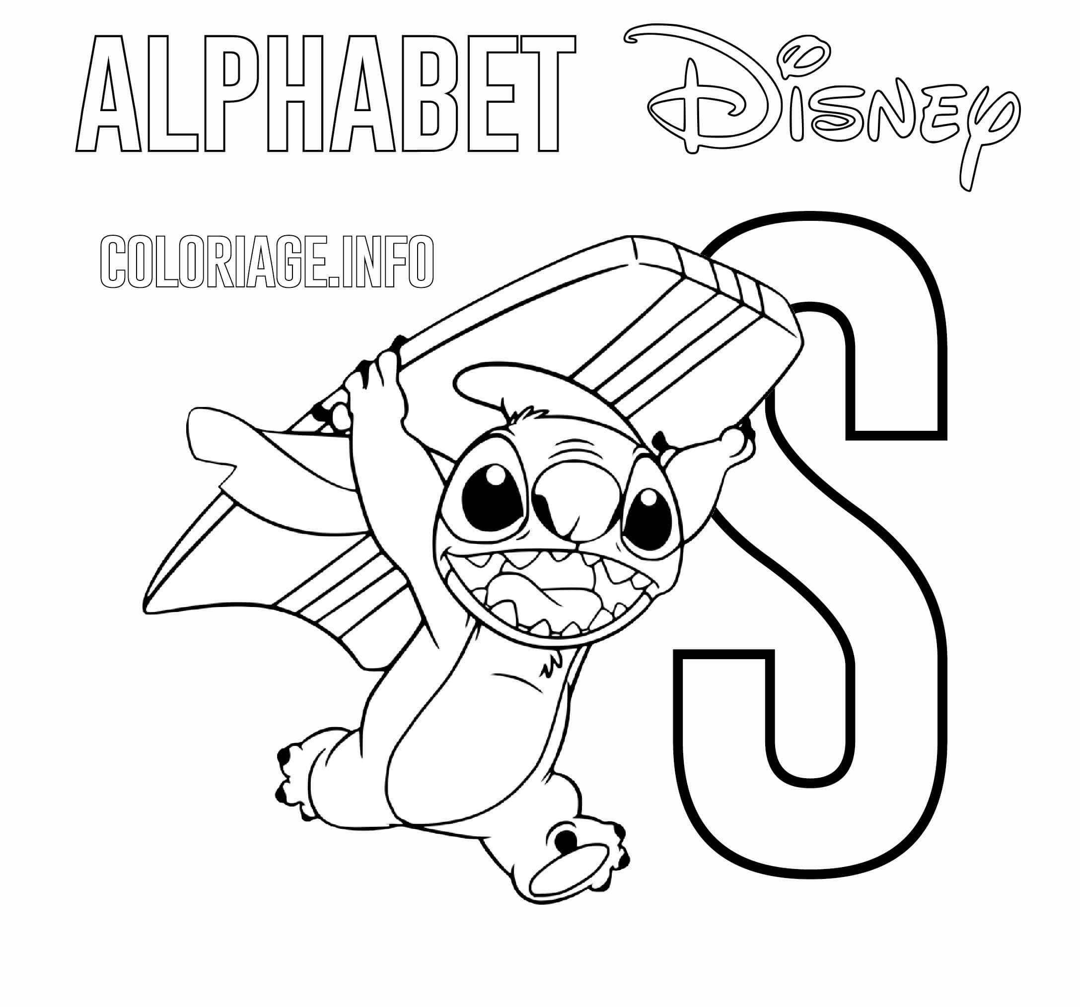   Lettre S pour Stitch de Disney 