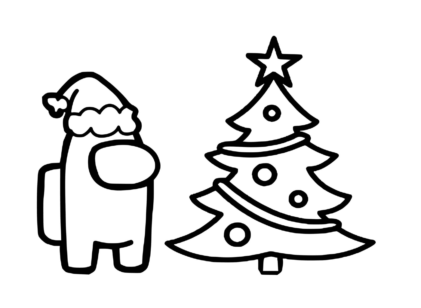  gnome et sapin de Noël 