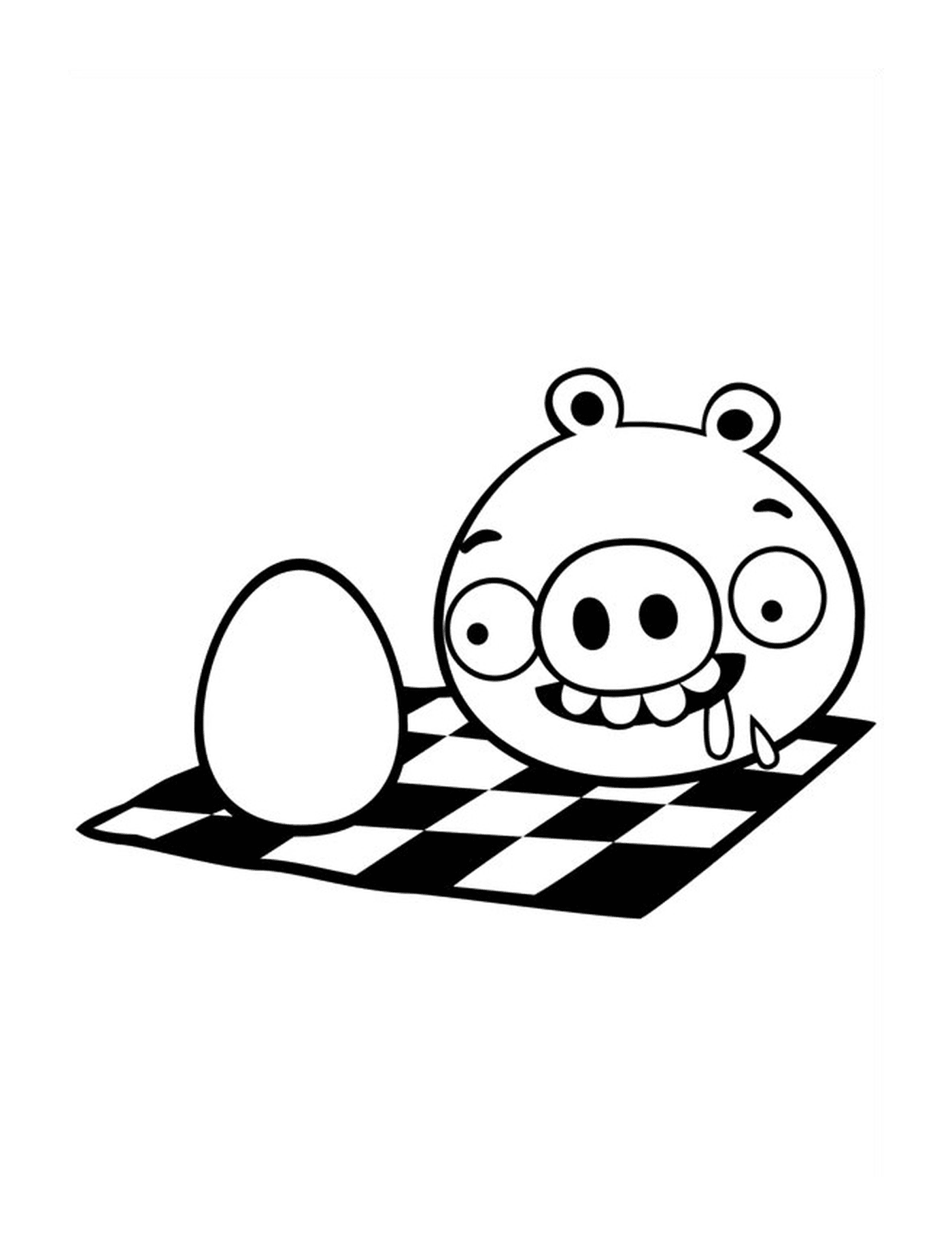   Angry Birds cochon veut manger œuf 
