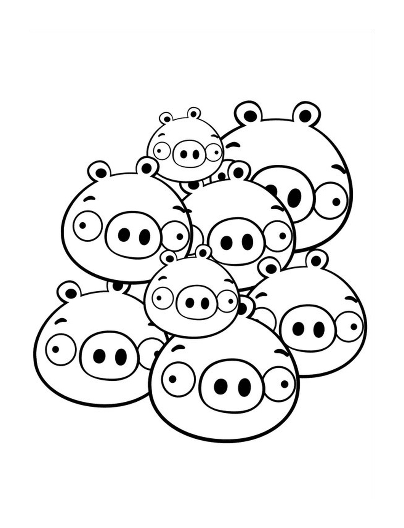   Angry Birds tas de cochons en famille 