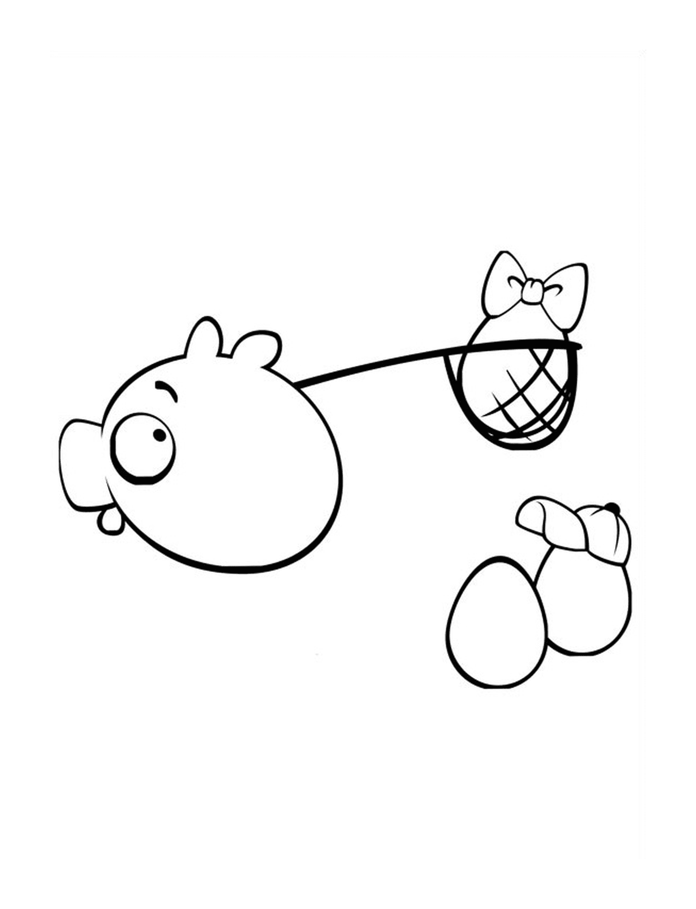   Angry Birds cochon avec œuf au filet 