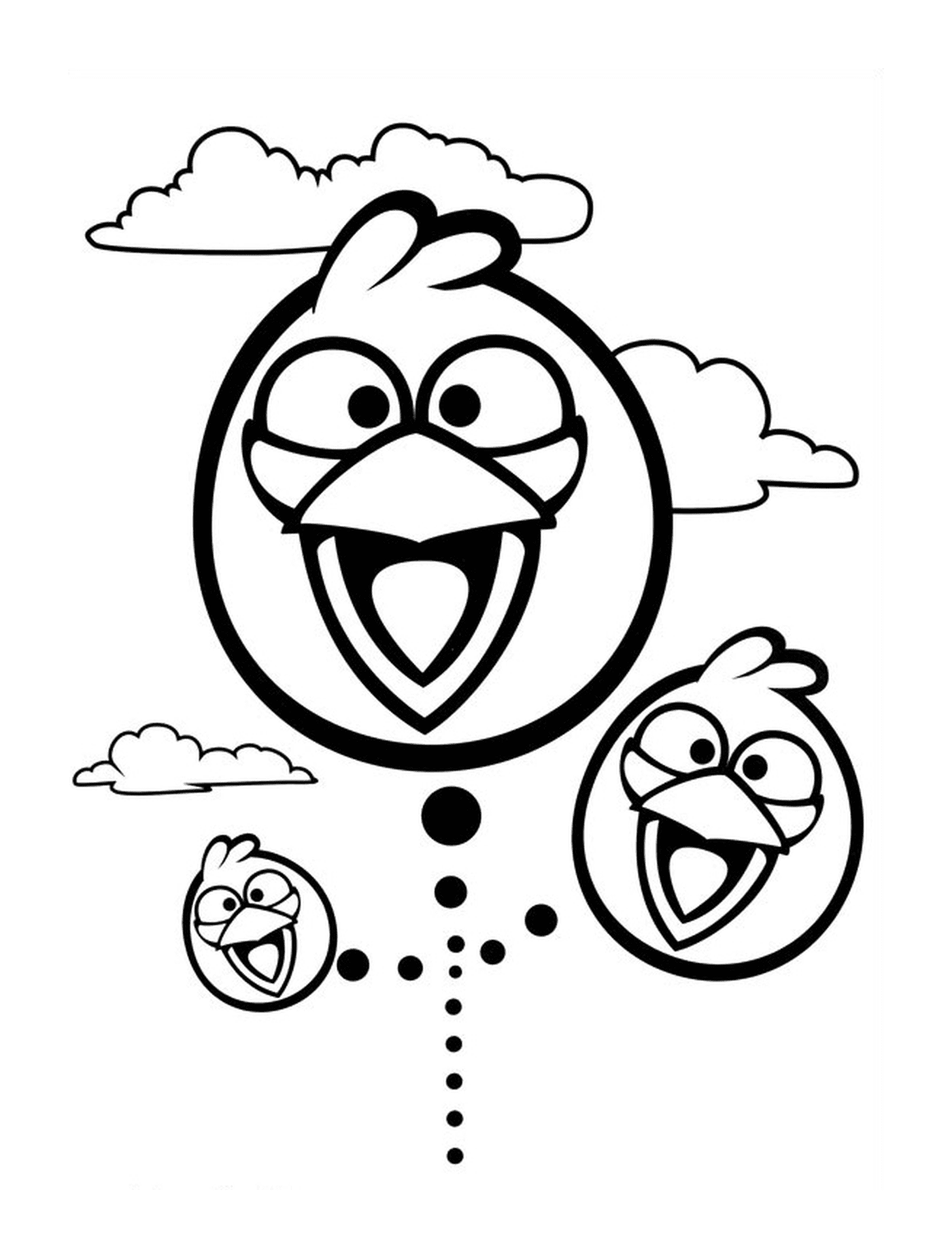   Angry Birds souriant et joyeux 