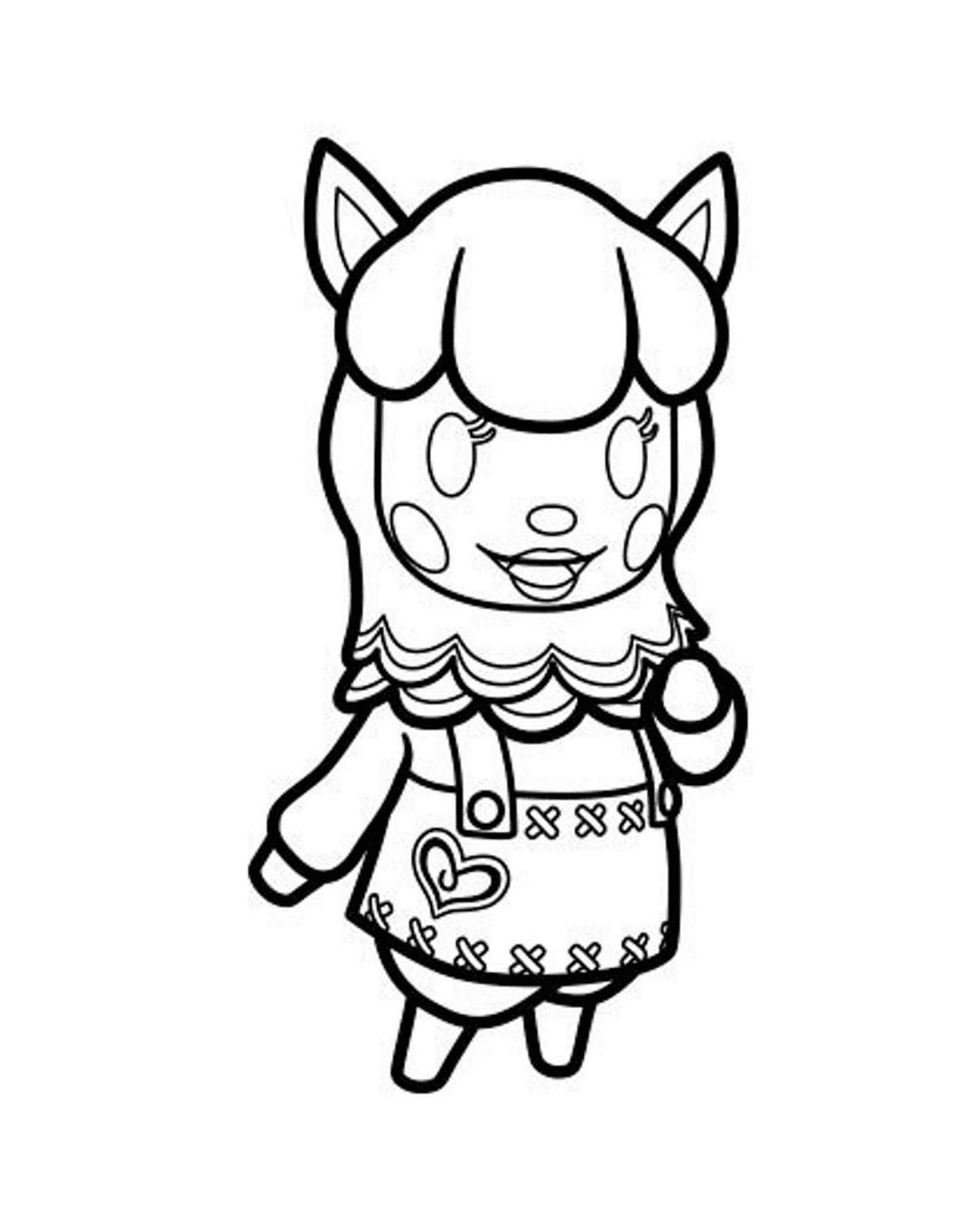   Animal Crossing 2, fille en robe 