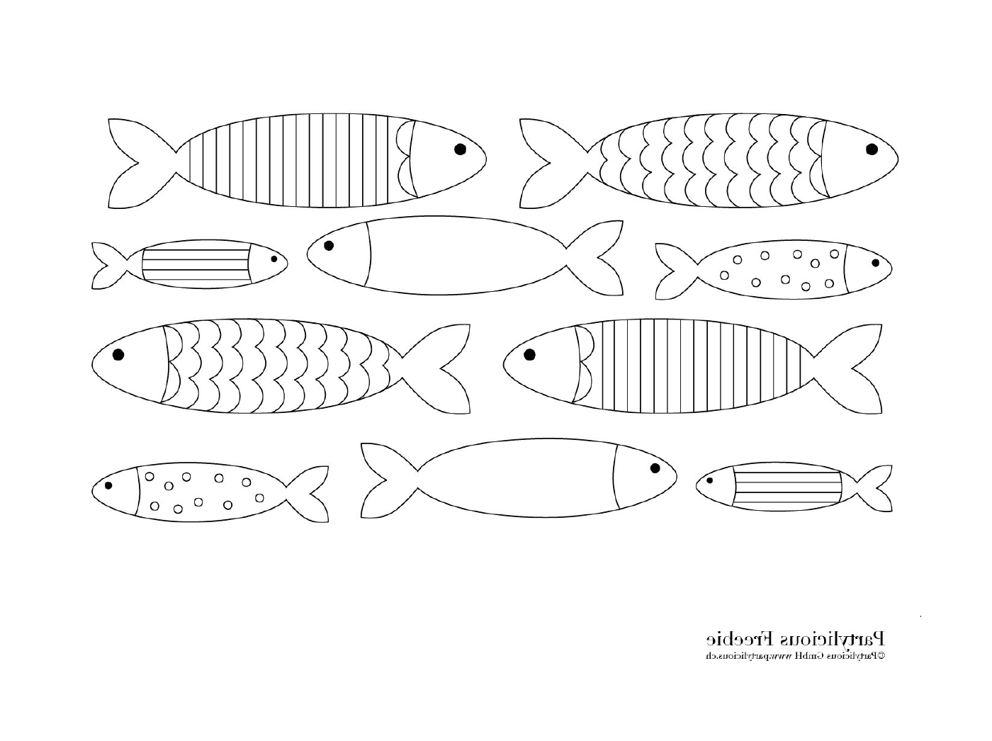   Nombreux poissons différents sur la page 