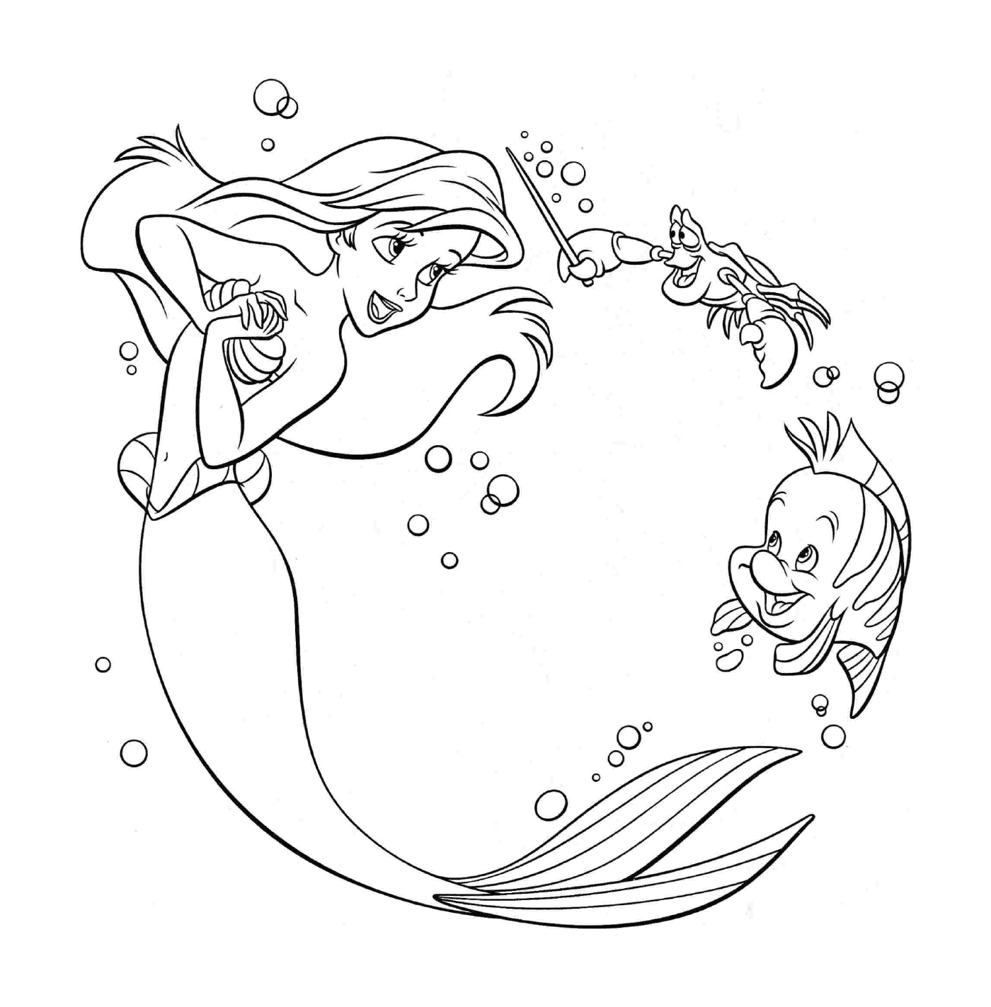   Ariel et Flounder 