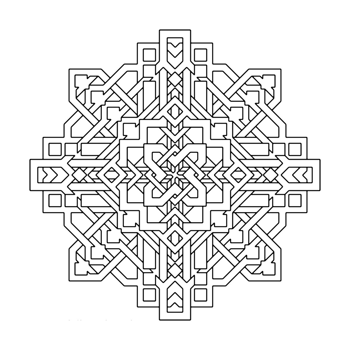   Un motif géométrique complexe et détaillé 