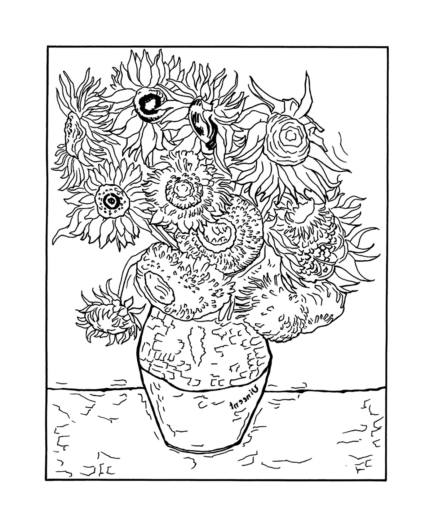   Un vase de fleurs 