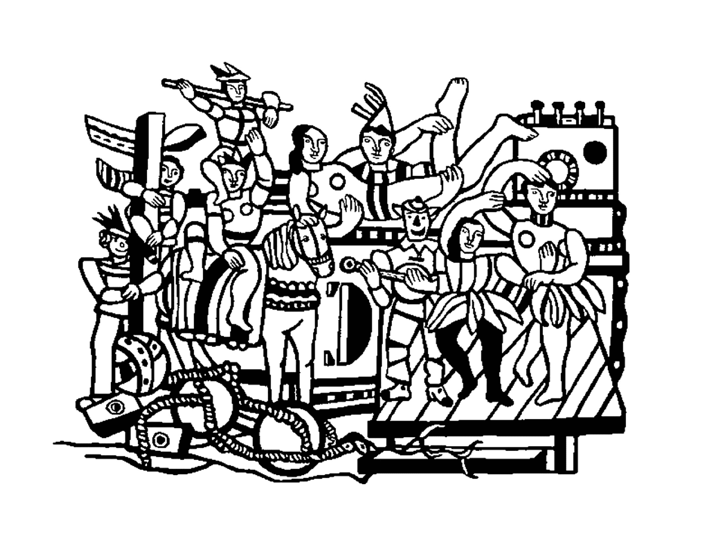   un groupe de personnes selon La Grande Parade de Fernand Léger 