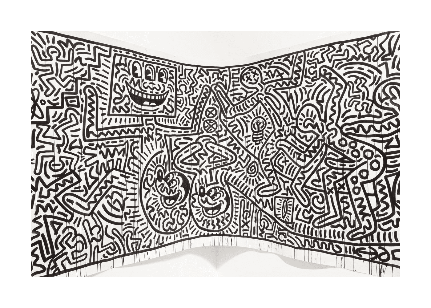   une fresque de Keith Haring 