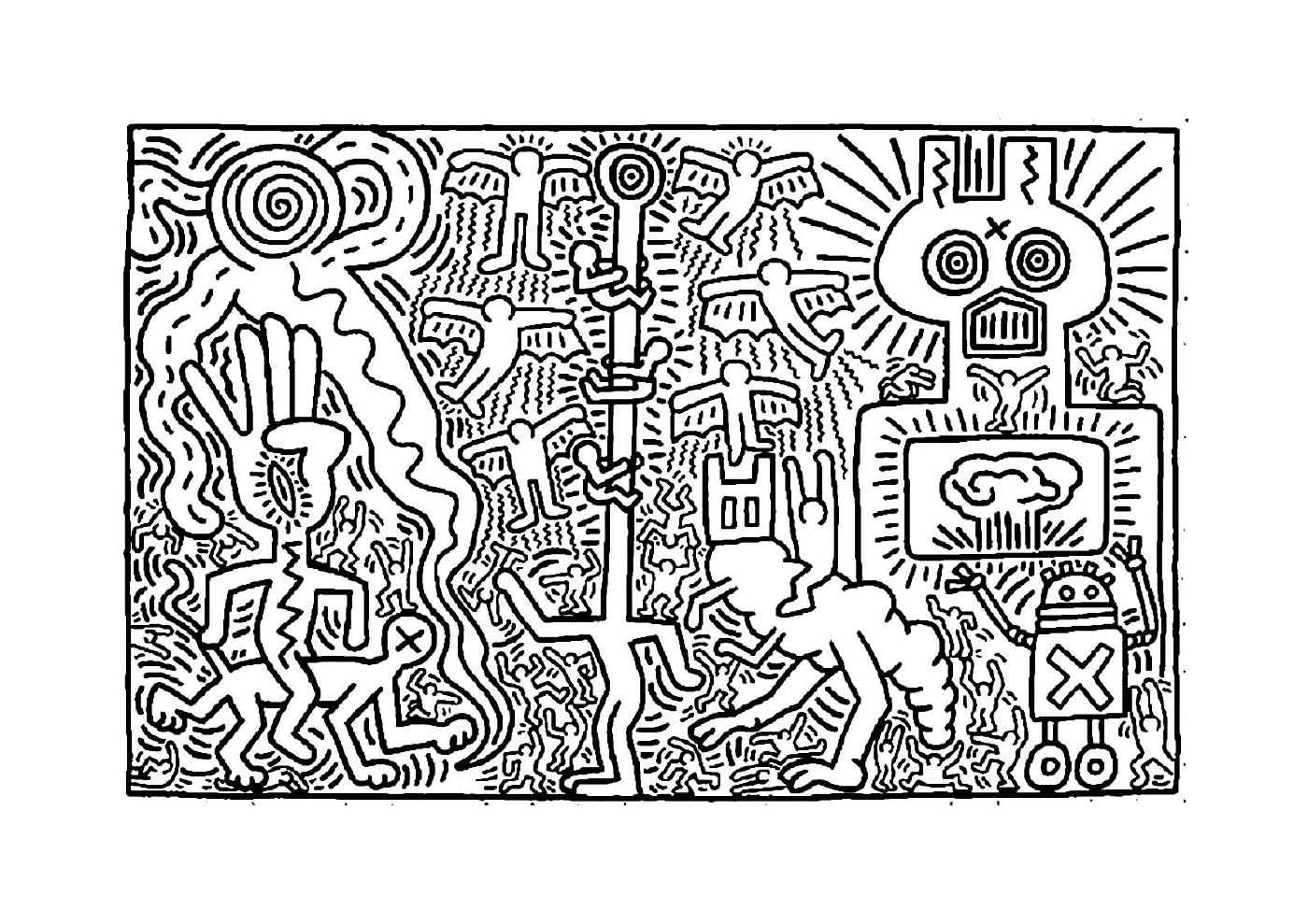   une œuvre d'art de Keith Haring 