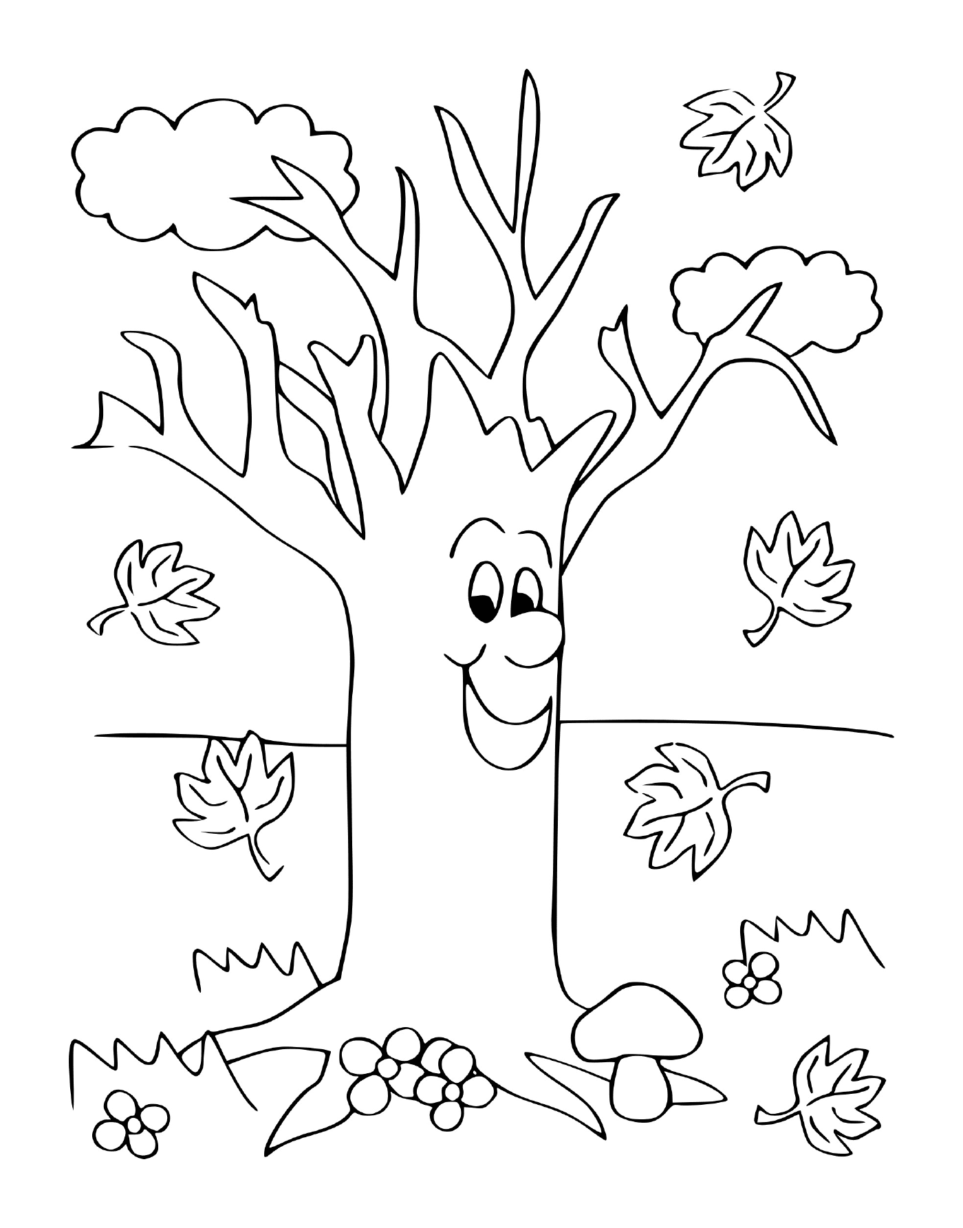   Un arbre avec des feuilles 