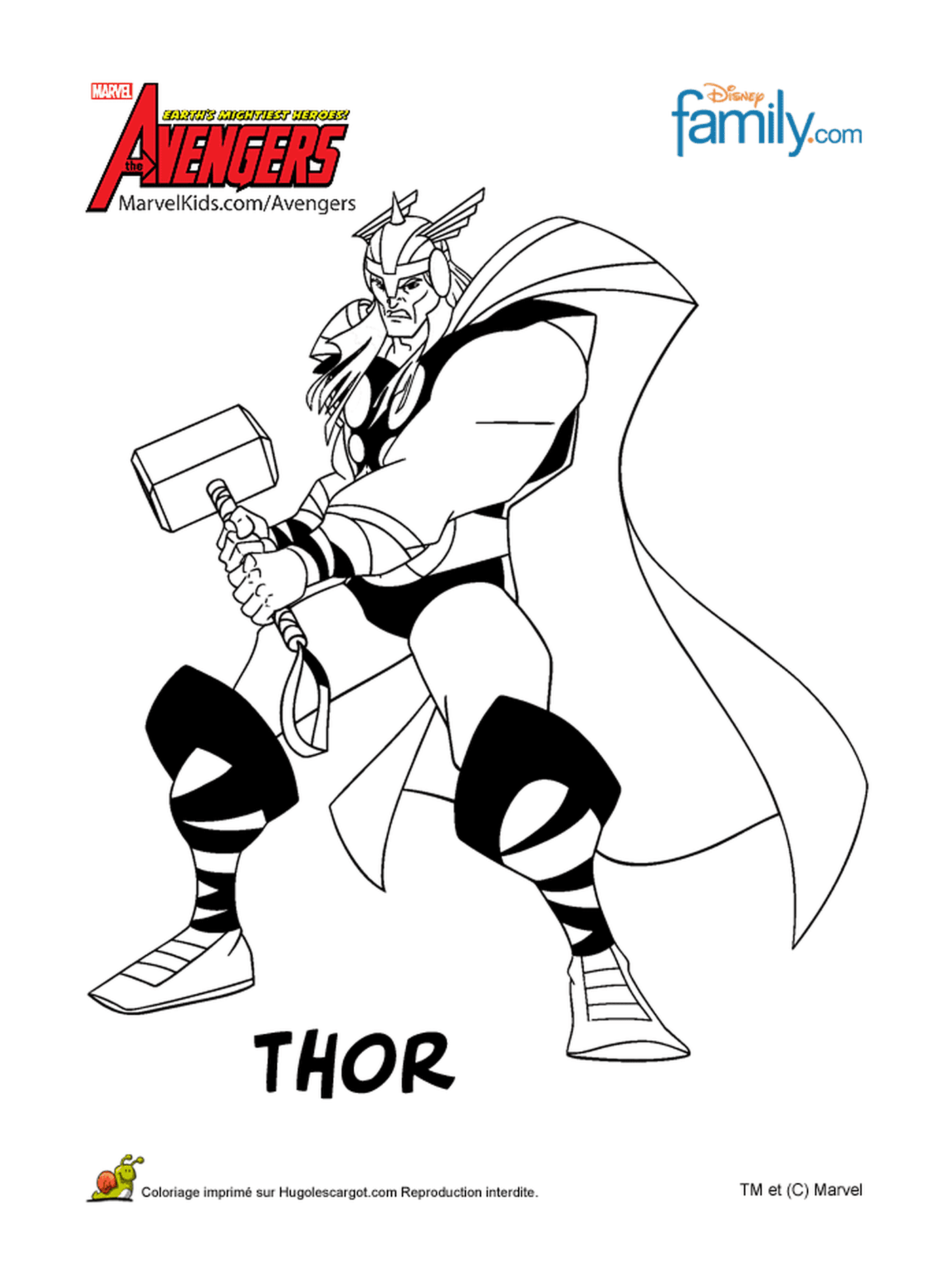   Thor tenant un marteau 