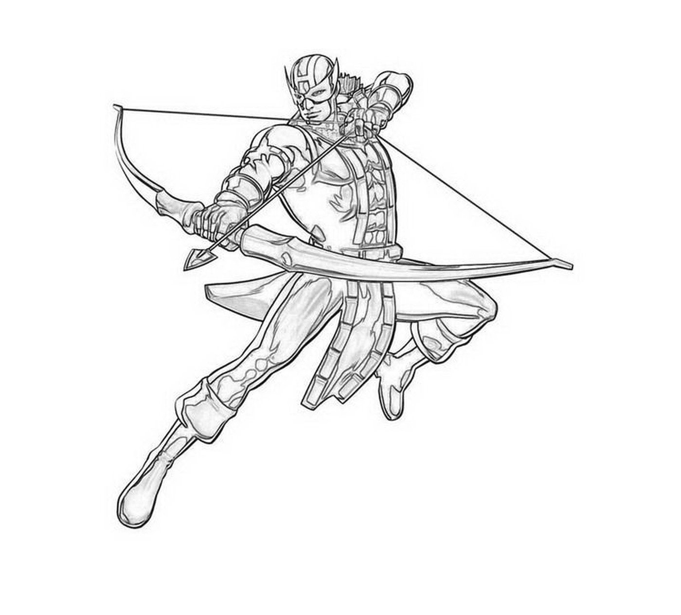   Un homme tenant un arc et des flèches 