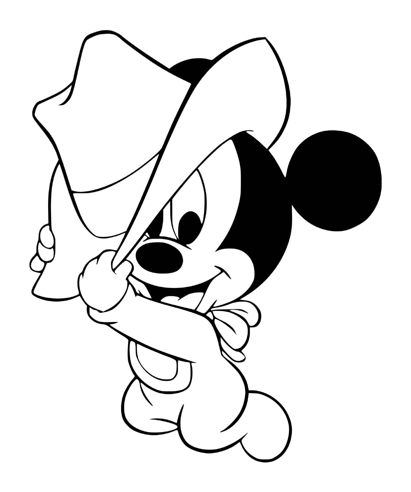   Minnie Mouse avec un chapeau de cowboy 