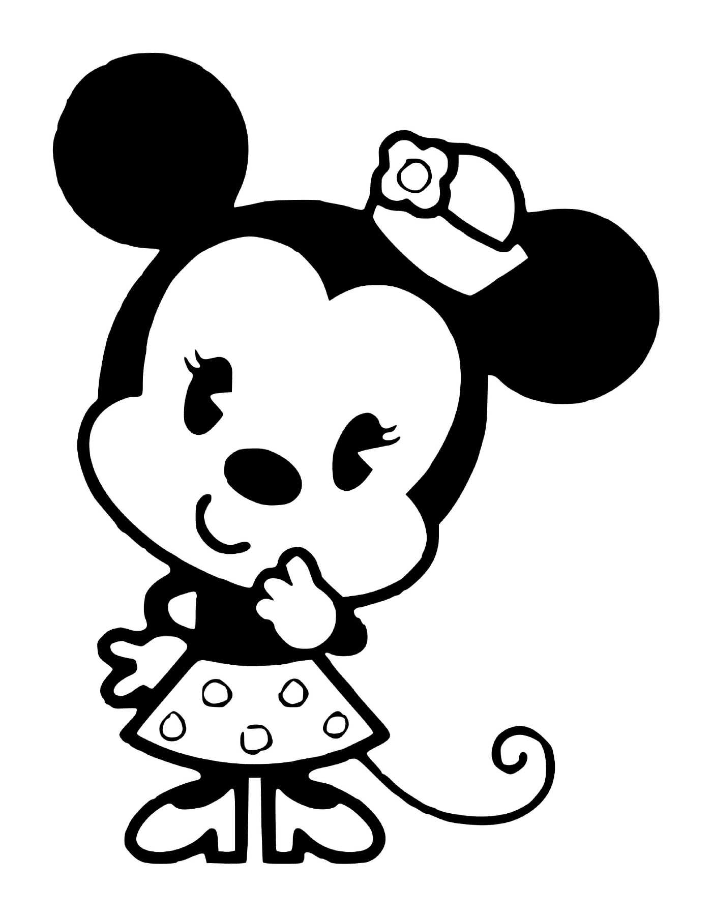   Minnie Mouse bébé est timide 