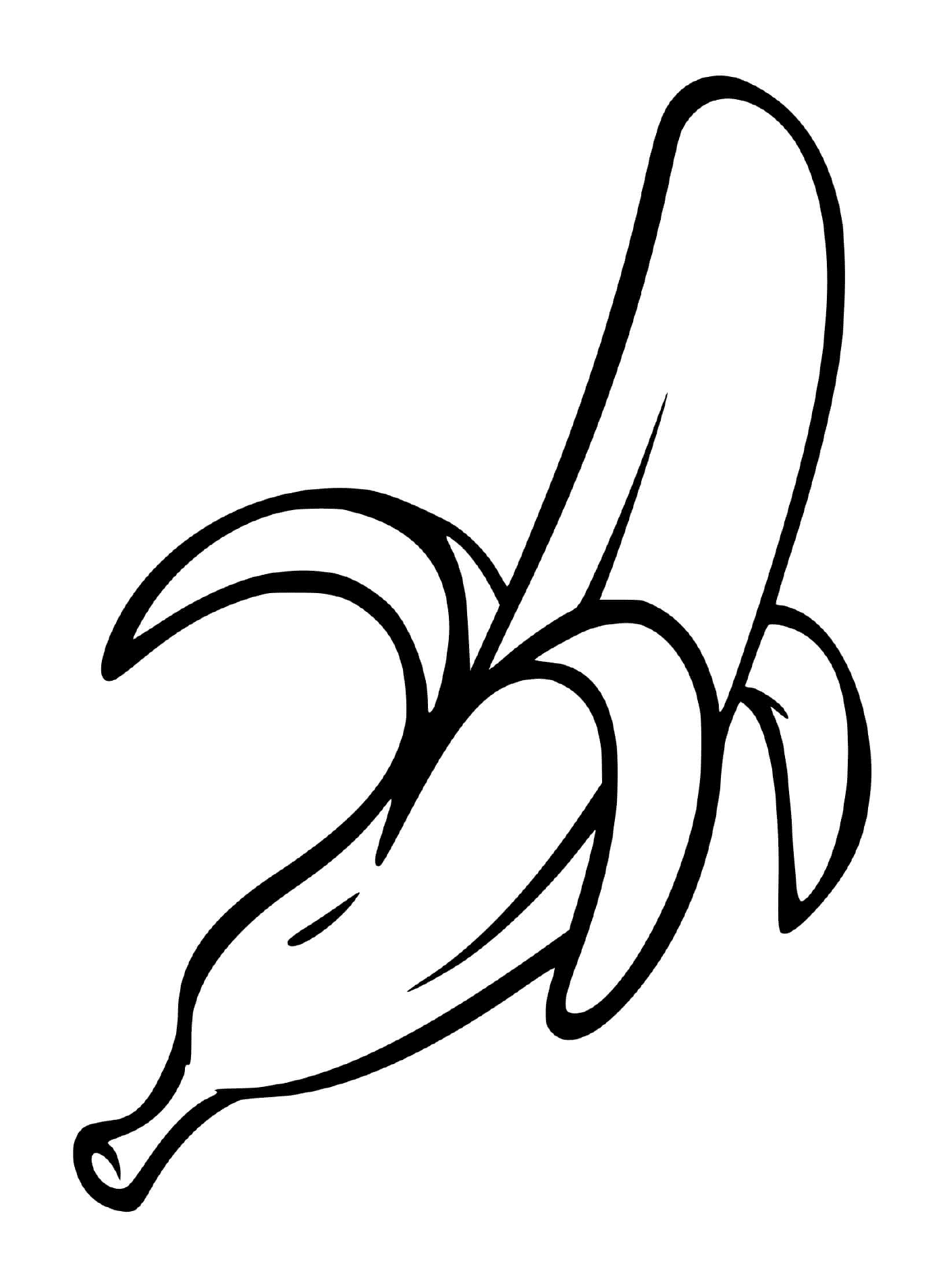   Une banane pelée 