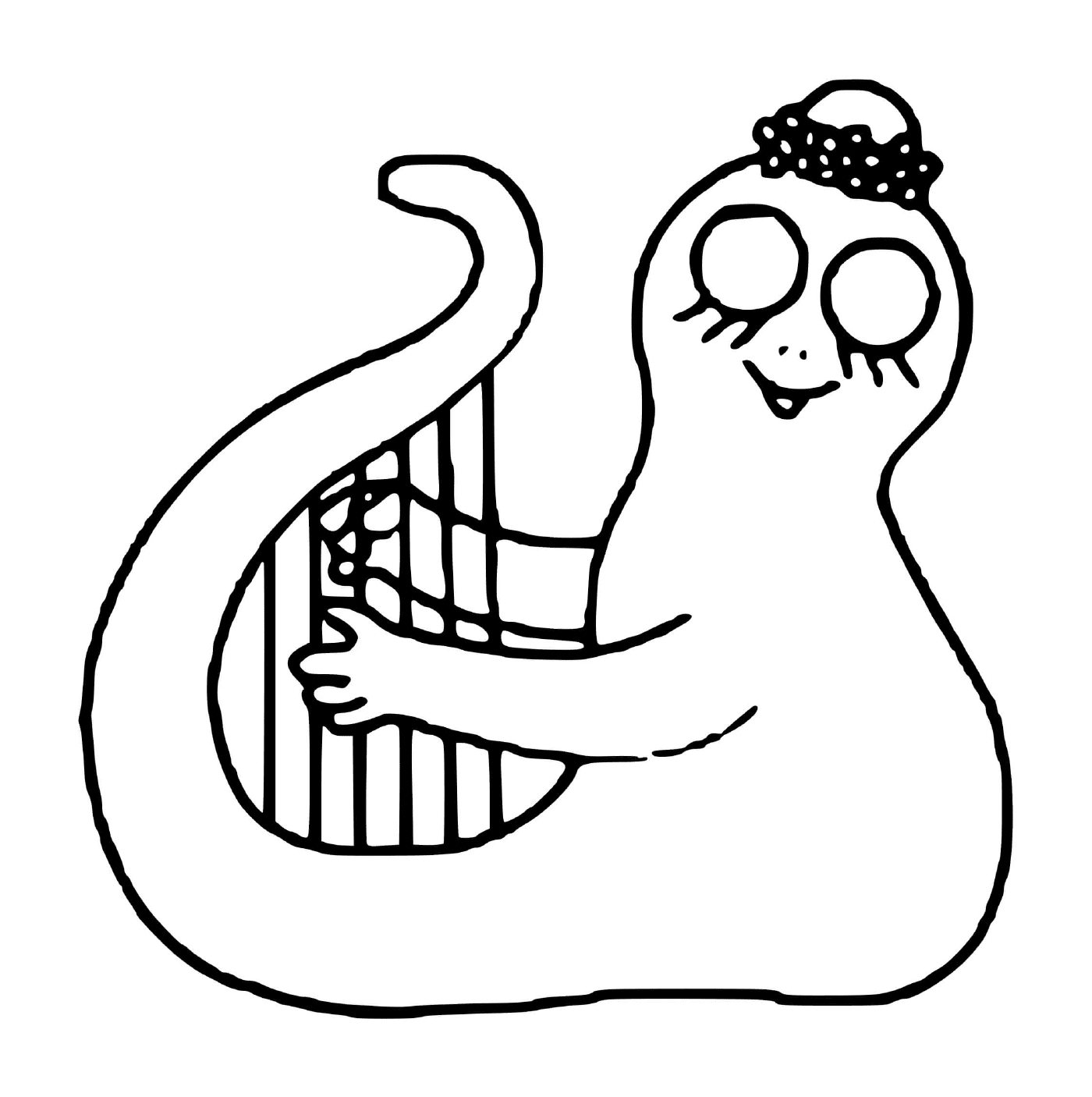   fantôme tenant une harpe 