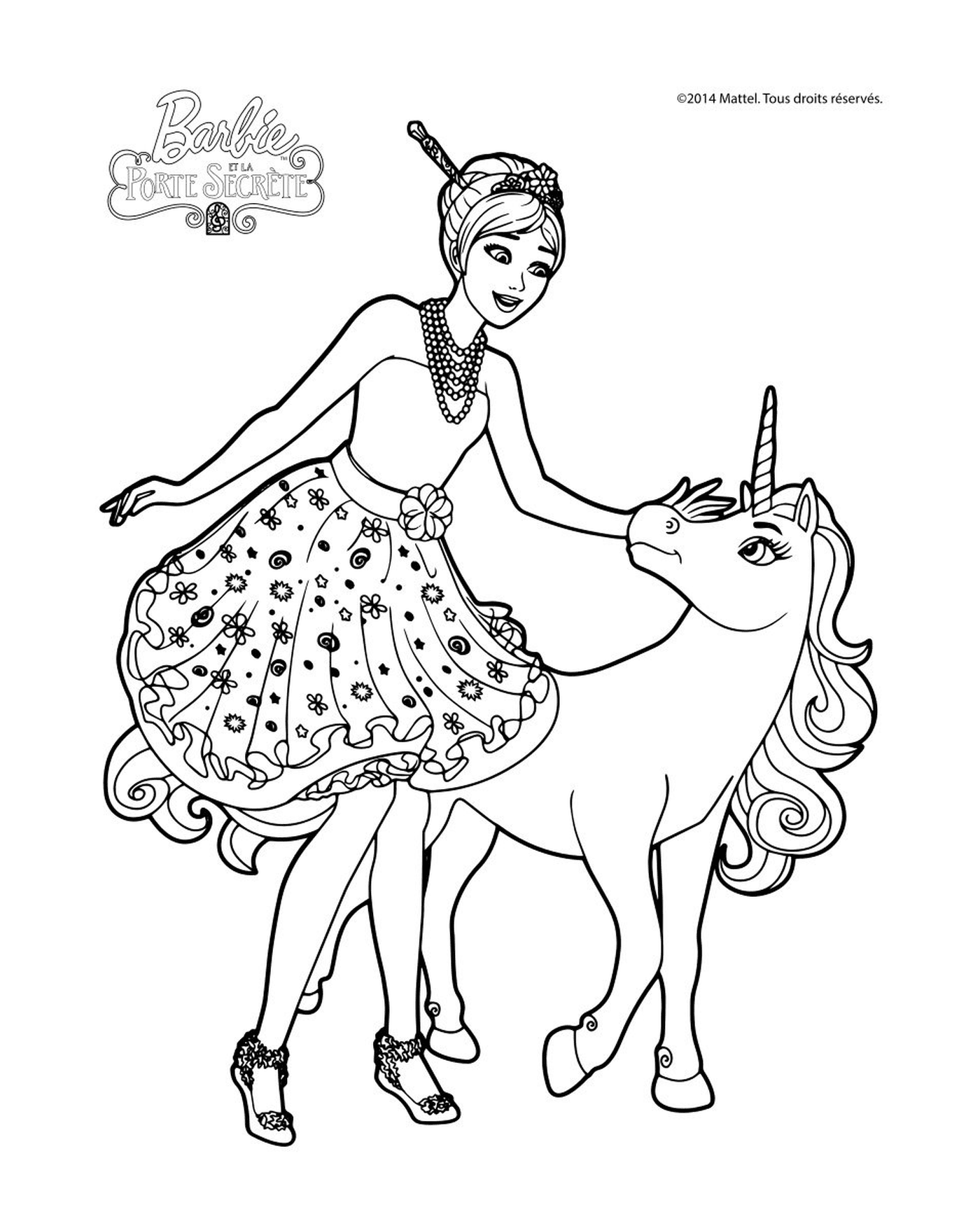   Barbie et une licorne 