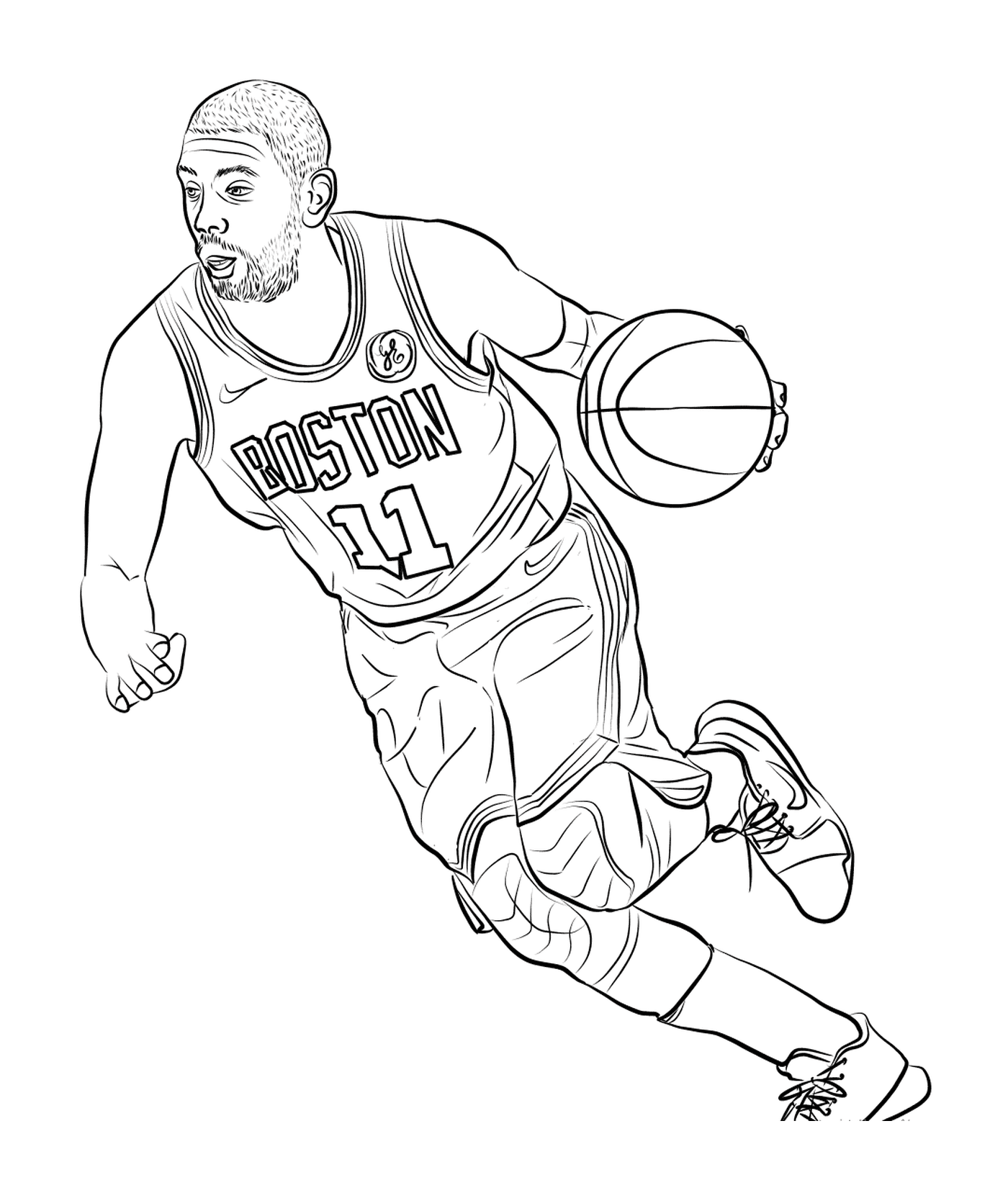   Kyrie Irving joue au basketball 