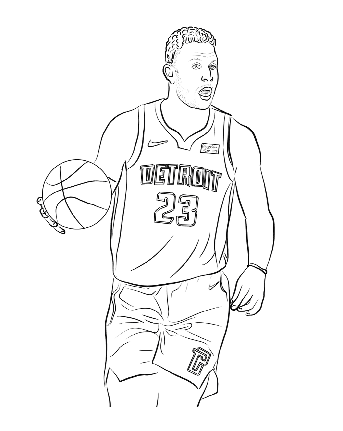   Blake Griffin tient un ballon de basketball 