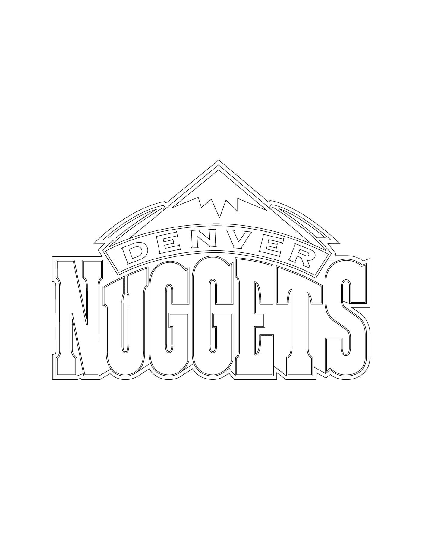   Le logo des Denver Nuggets, équipe de basketball 