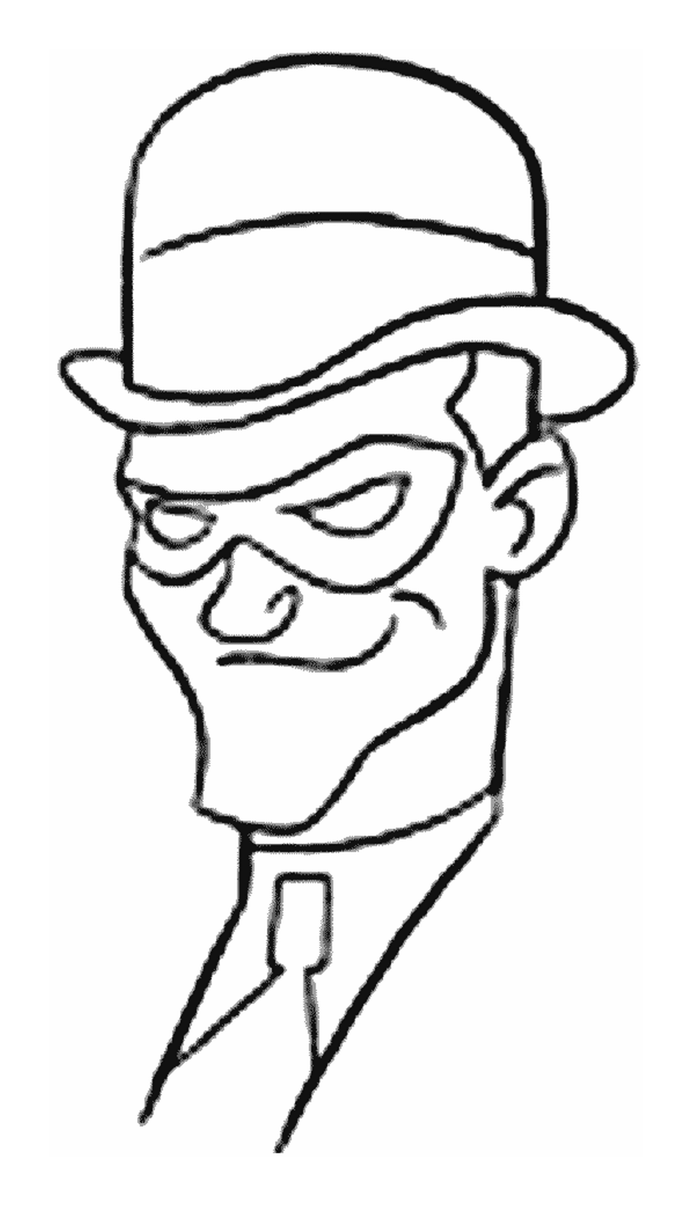   Un méchant portant un chapeau haut-de-forme 