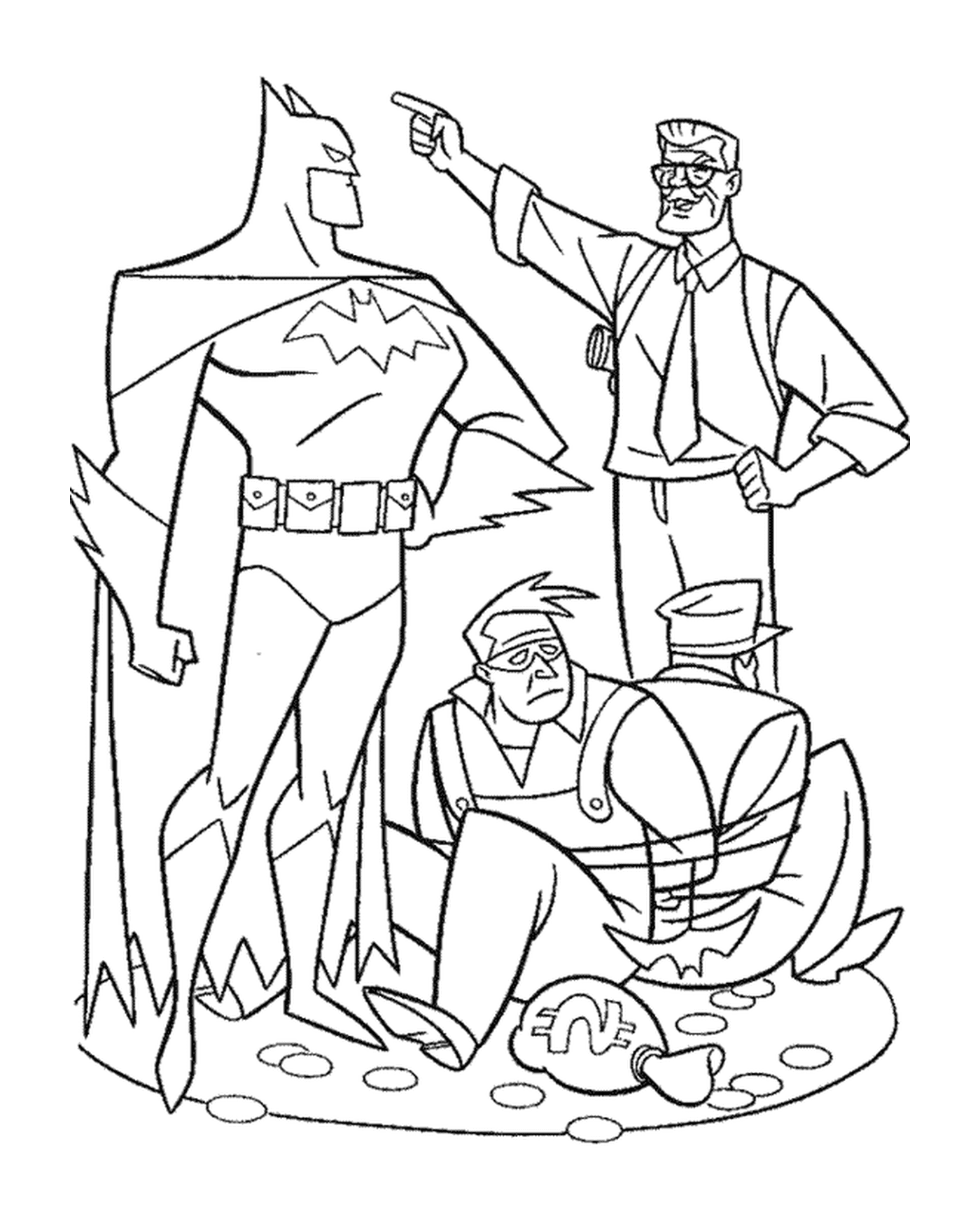   Batman arrête des voleurs 