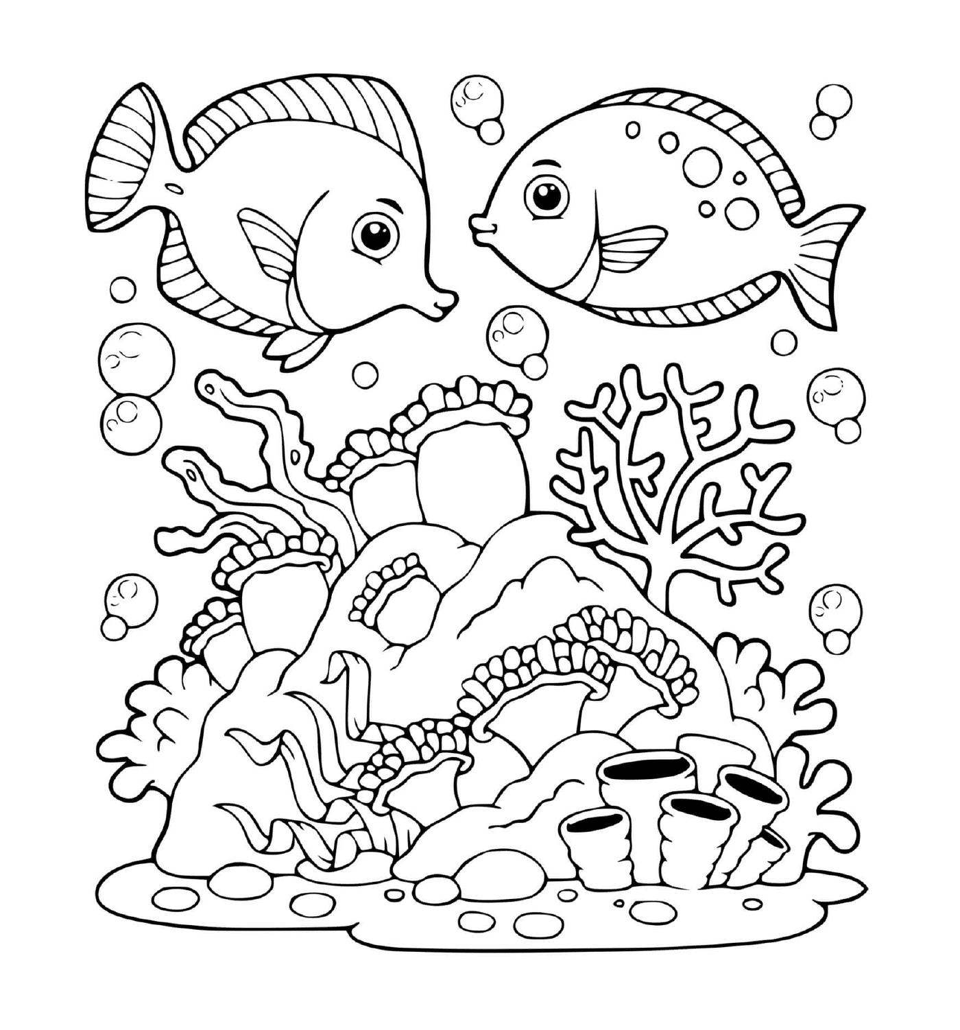   Deux poissons dans l'eau 