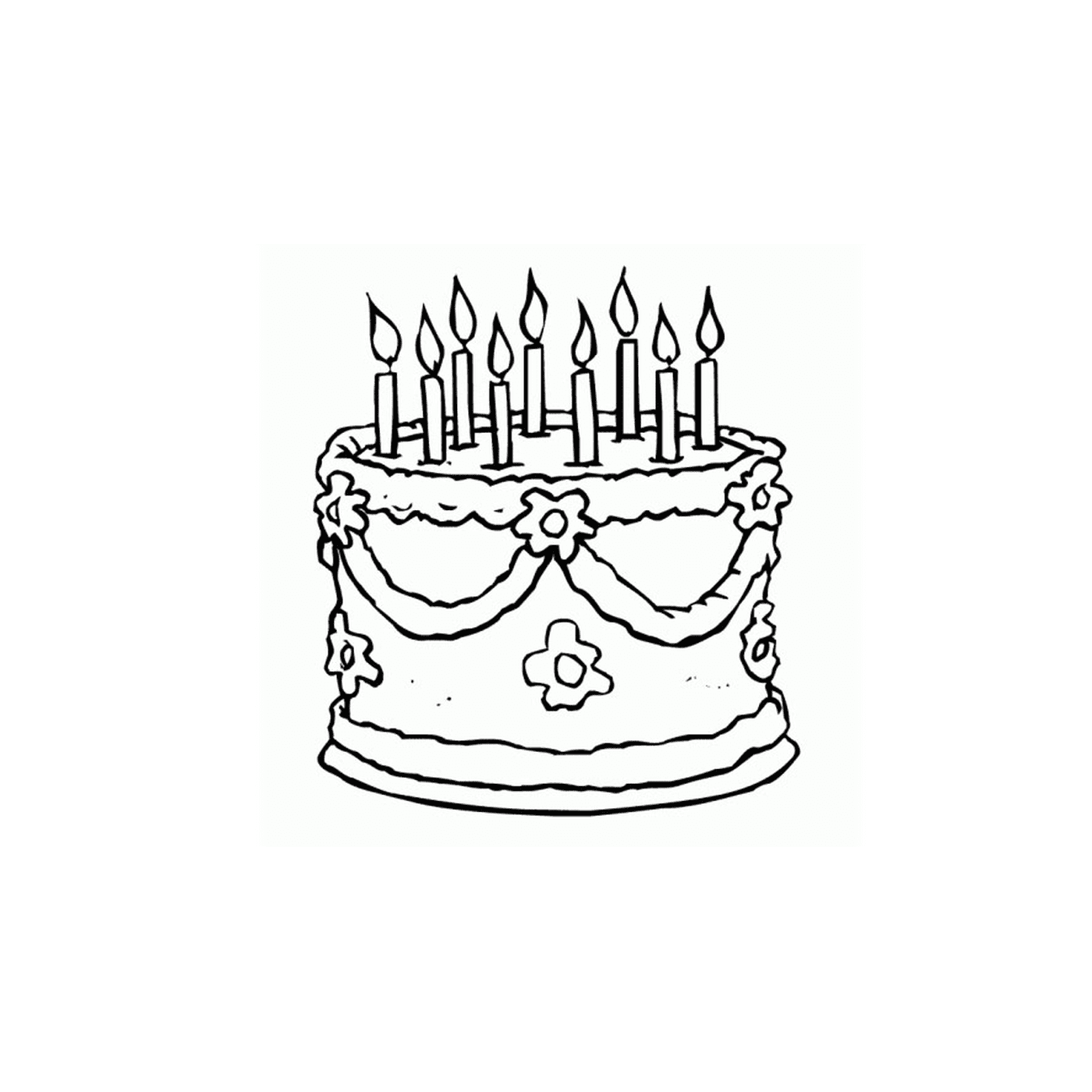   un gâteau d'anniversaire avec des bougies 