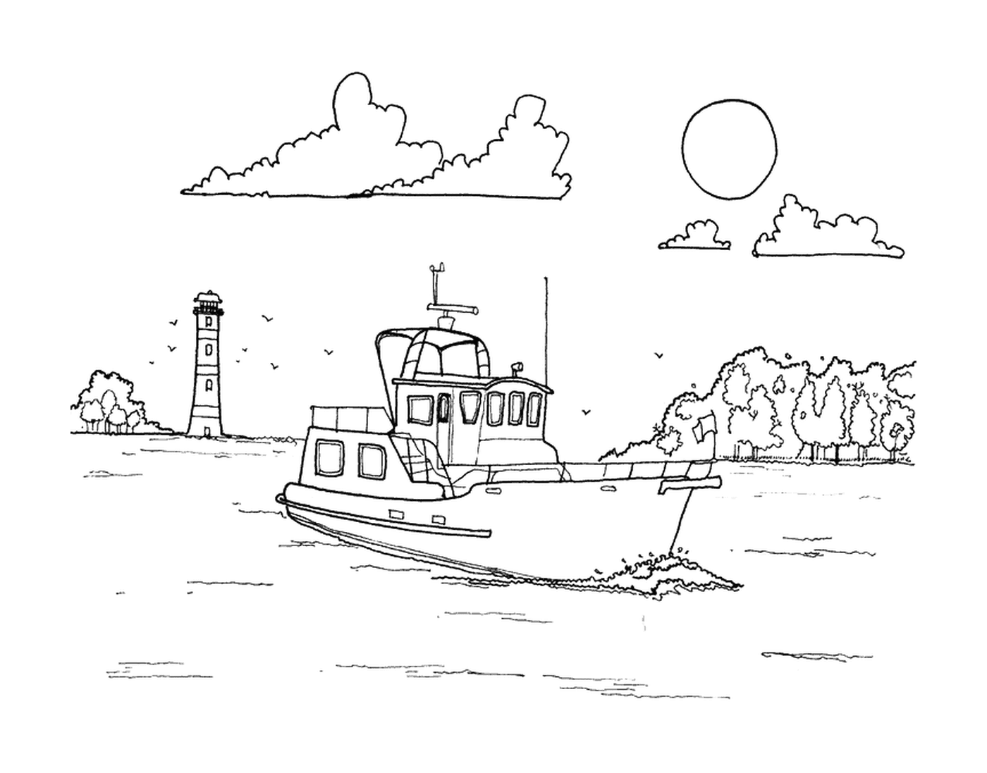   Un bateau qui rentre au port 