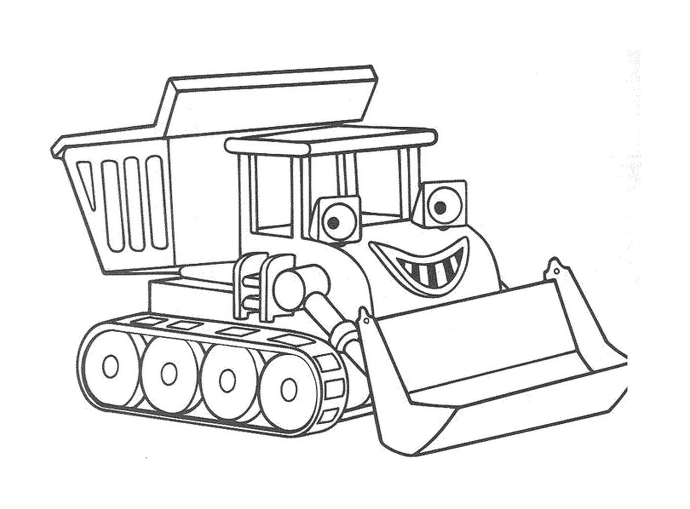   Un bulldozer avec un sourire 
