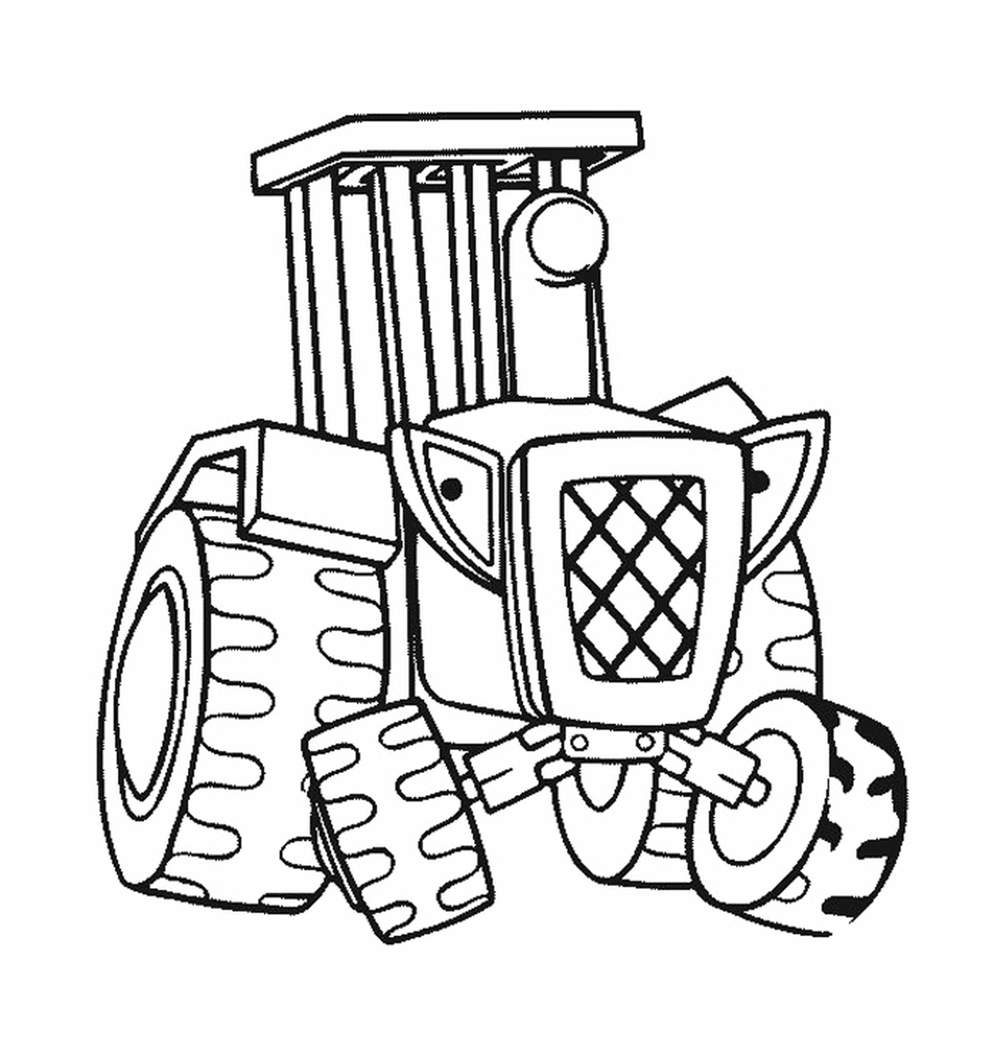   Un tracteur représenté dans un dessin 