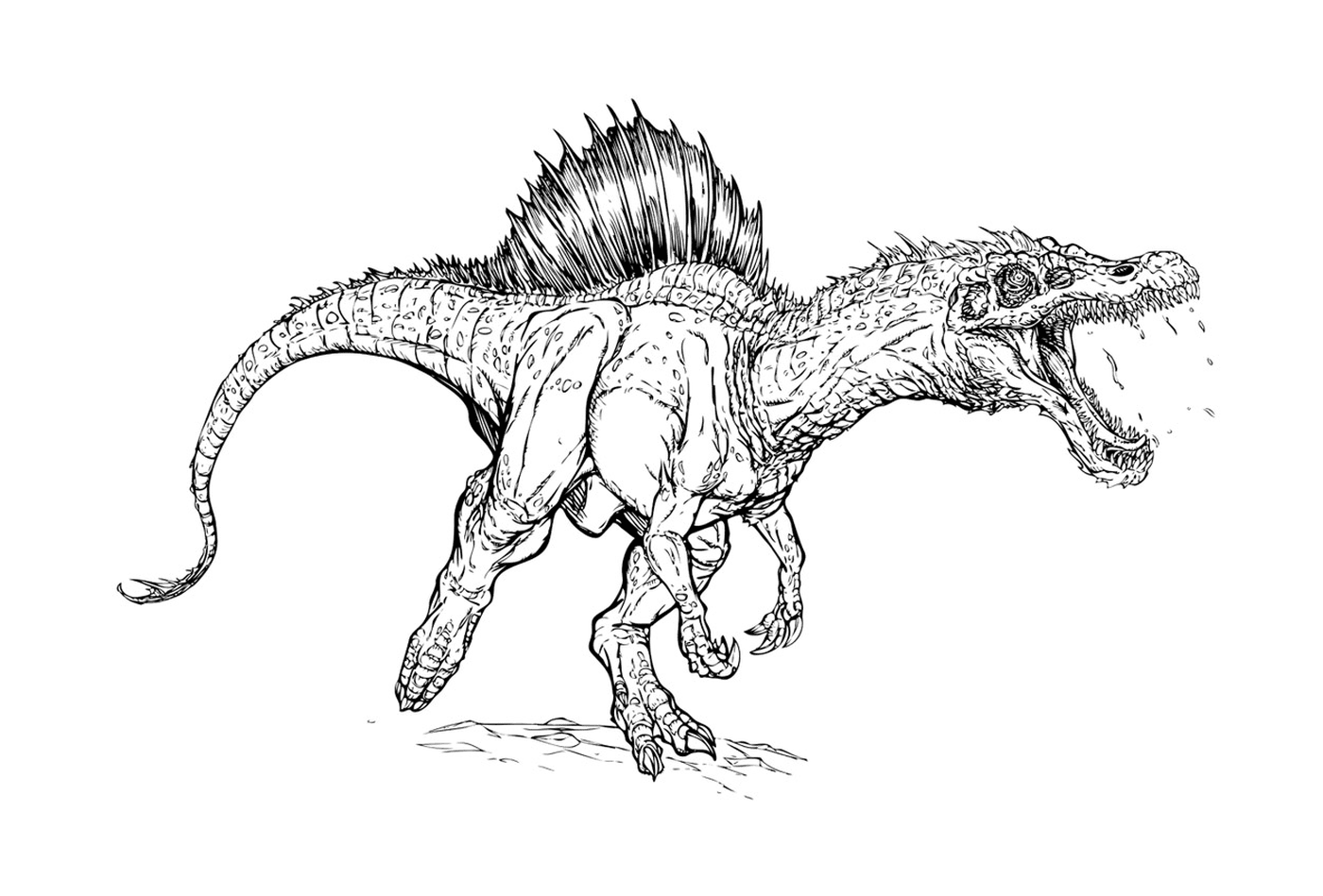   Spinosaurus féroce et menaçant 