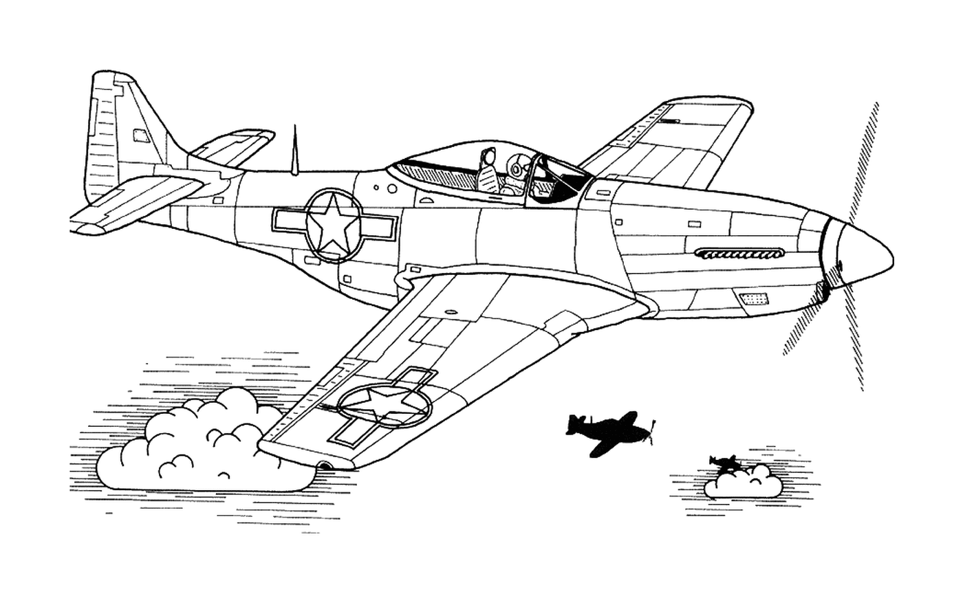   Avion de guerre en action 