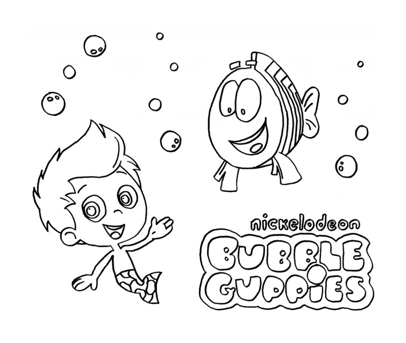   Une impression de Bubble Guppies avec le chiffre 5 