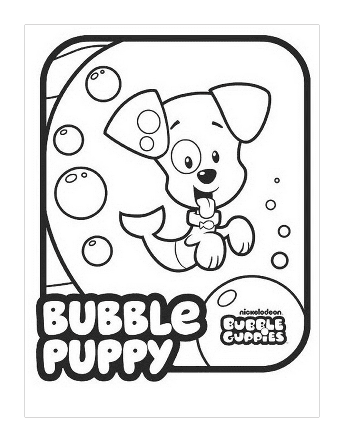   Une image de Bubble Guppies avec une inscription répétée 