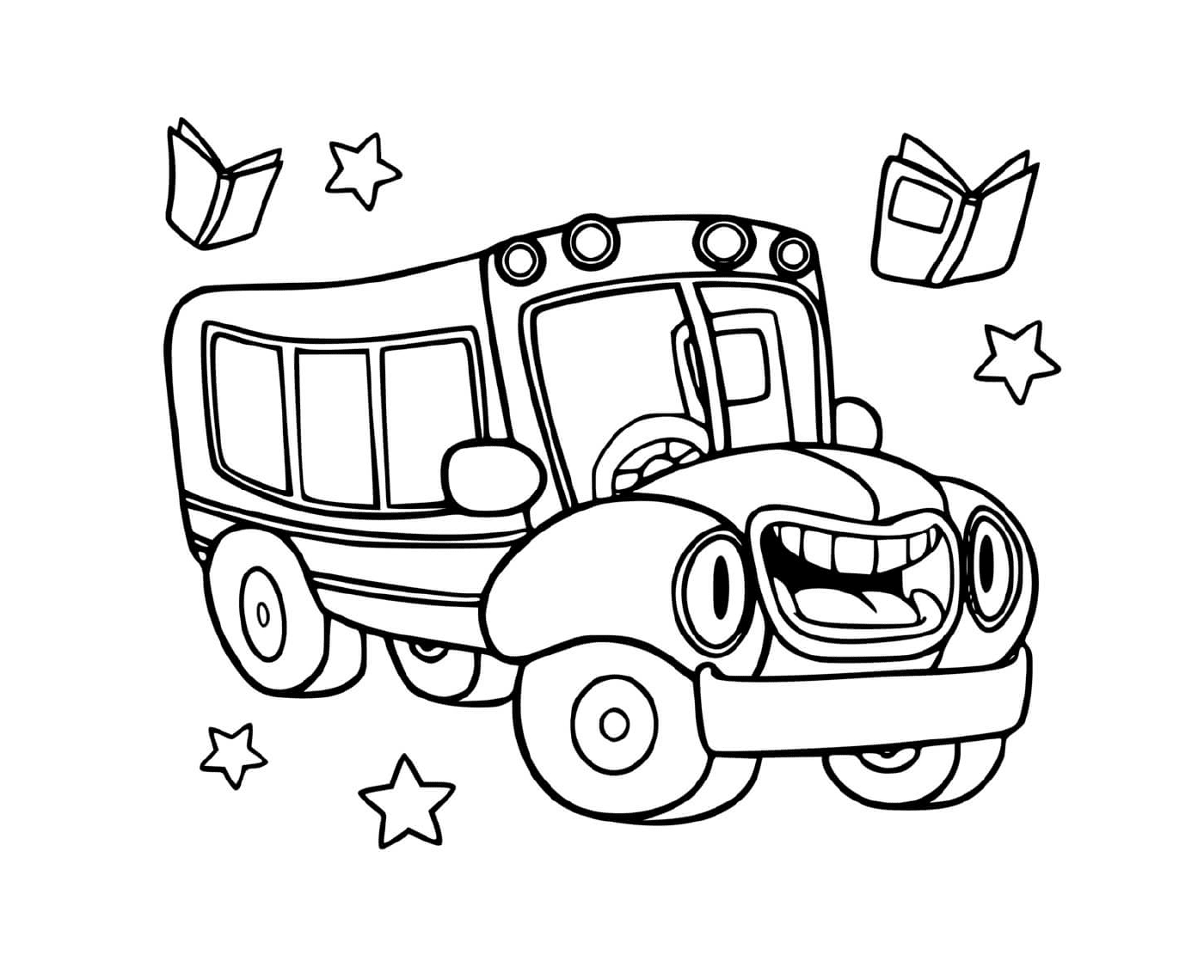  Un autocar scolaire pour les écoliers 